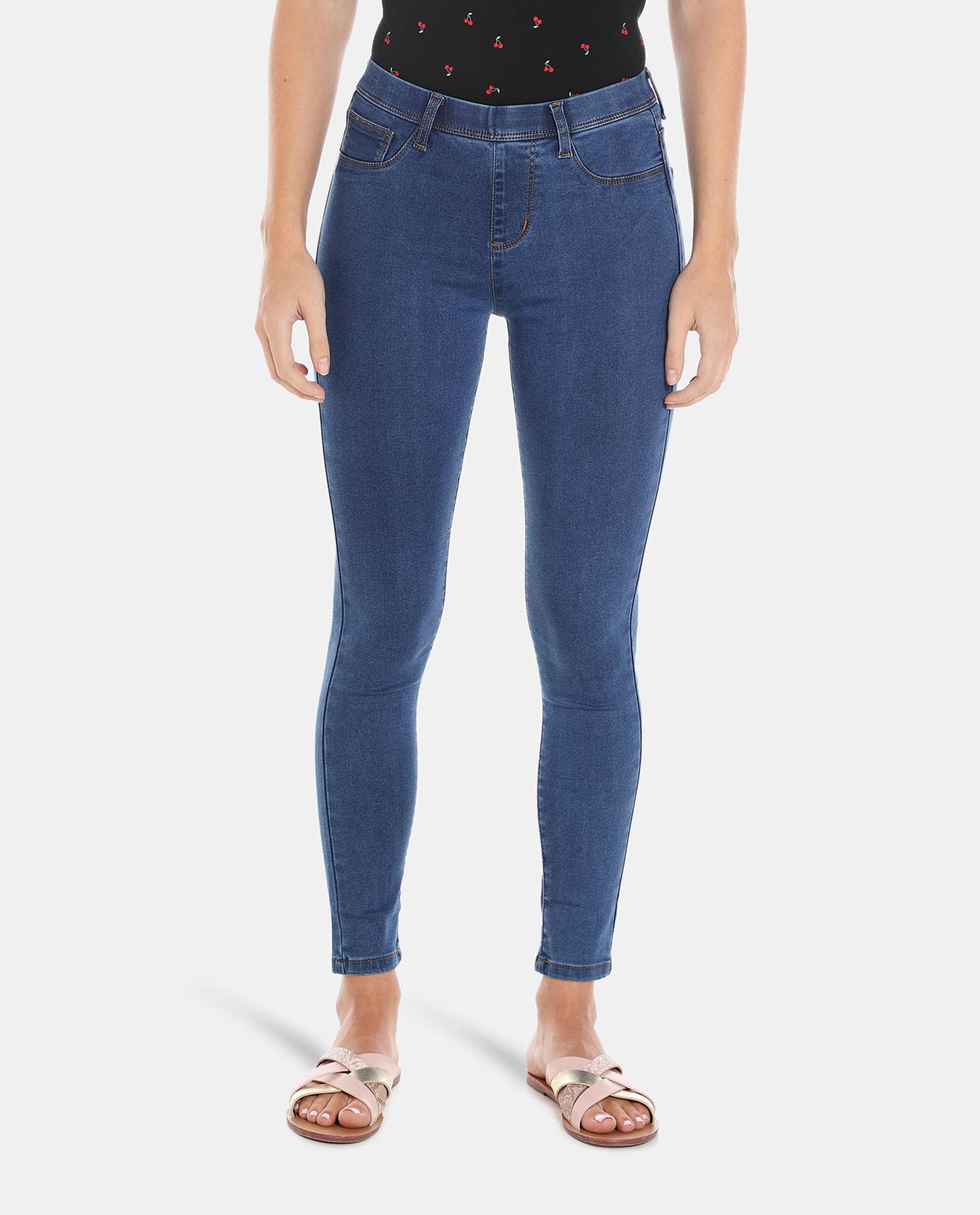 Blue Cotton Denim Jegging