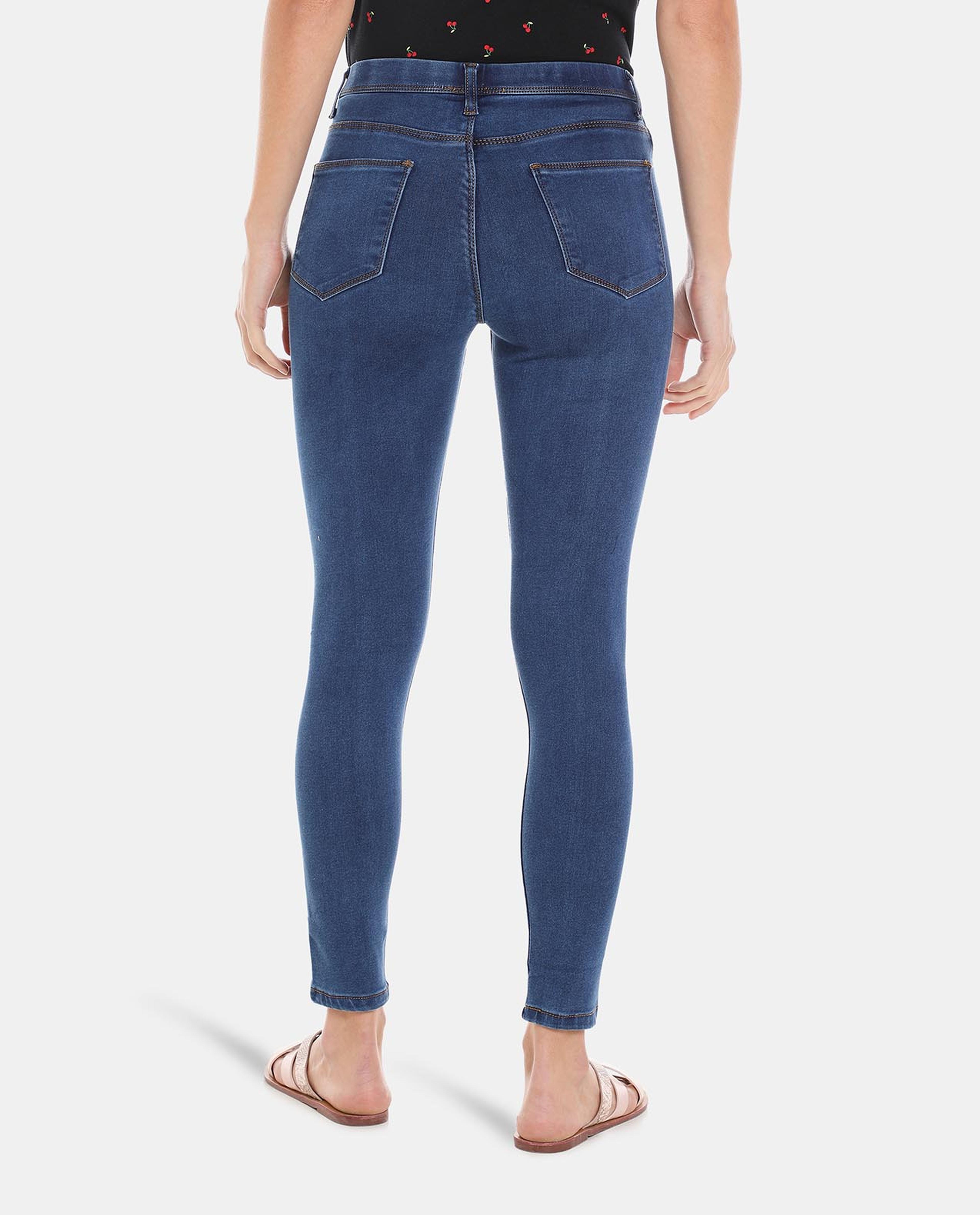 Blue Cotton Denim Jegging