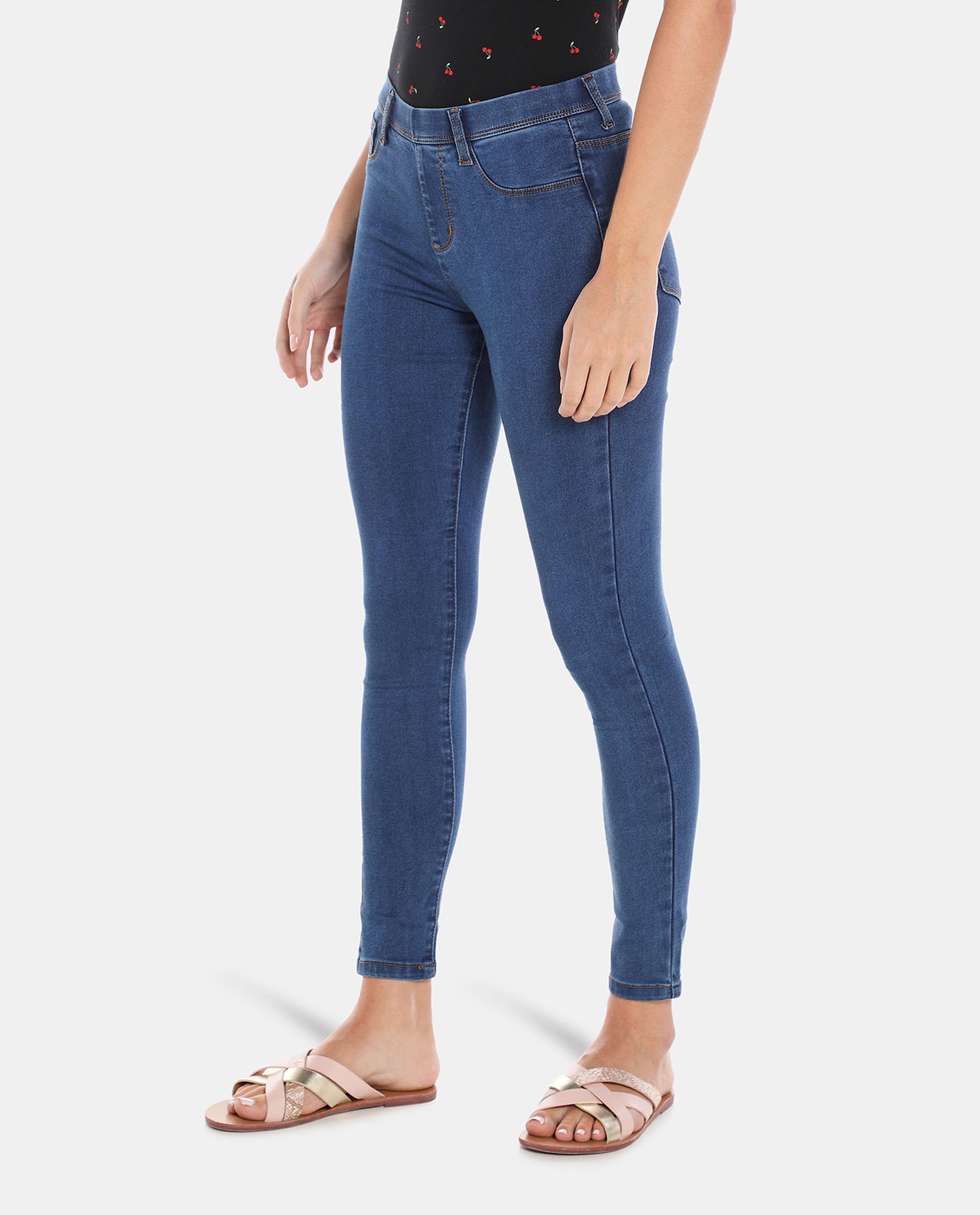 Blue Cotton Denim Jegging