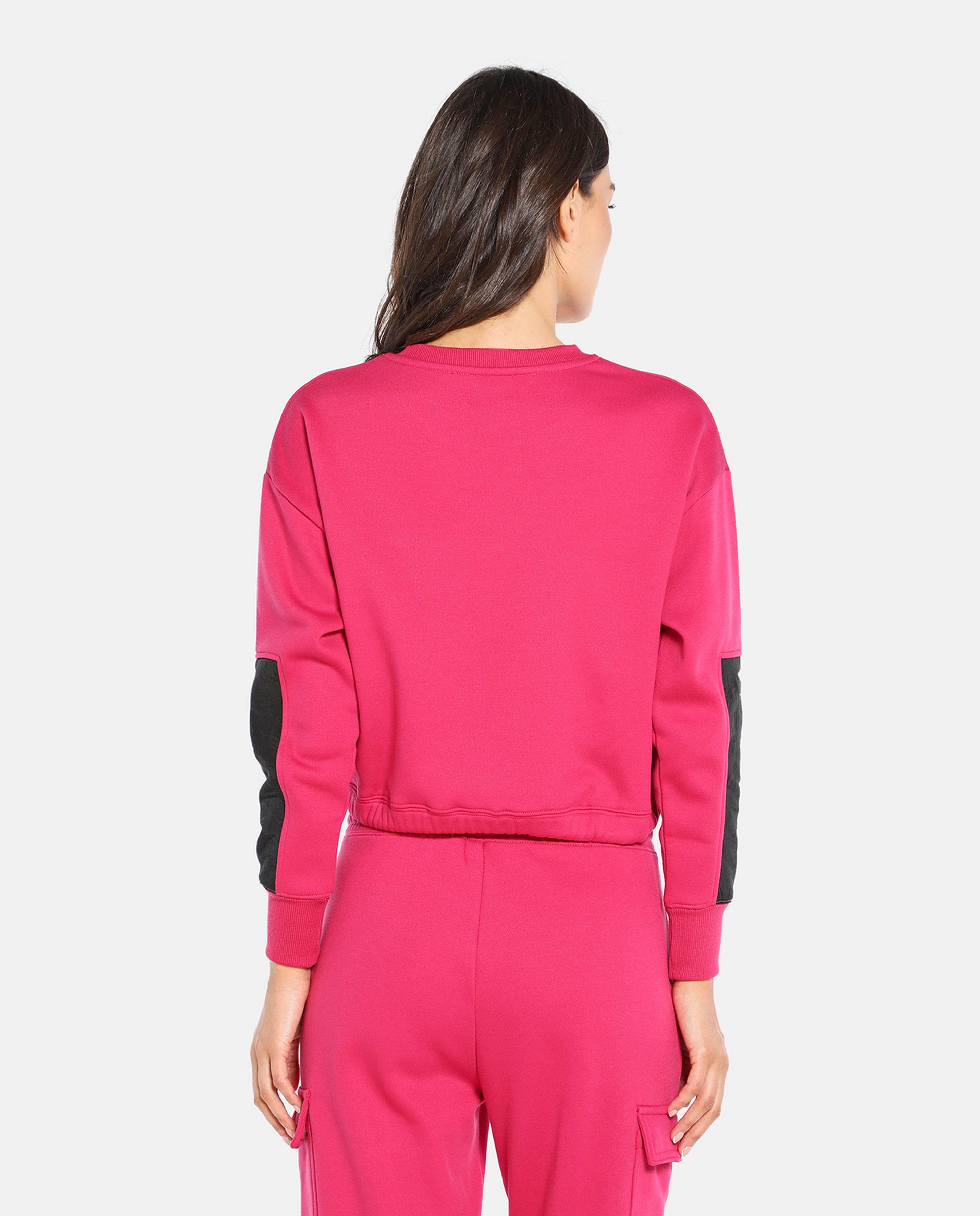 Pink Polyester Sweater Top