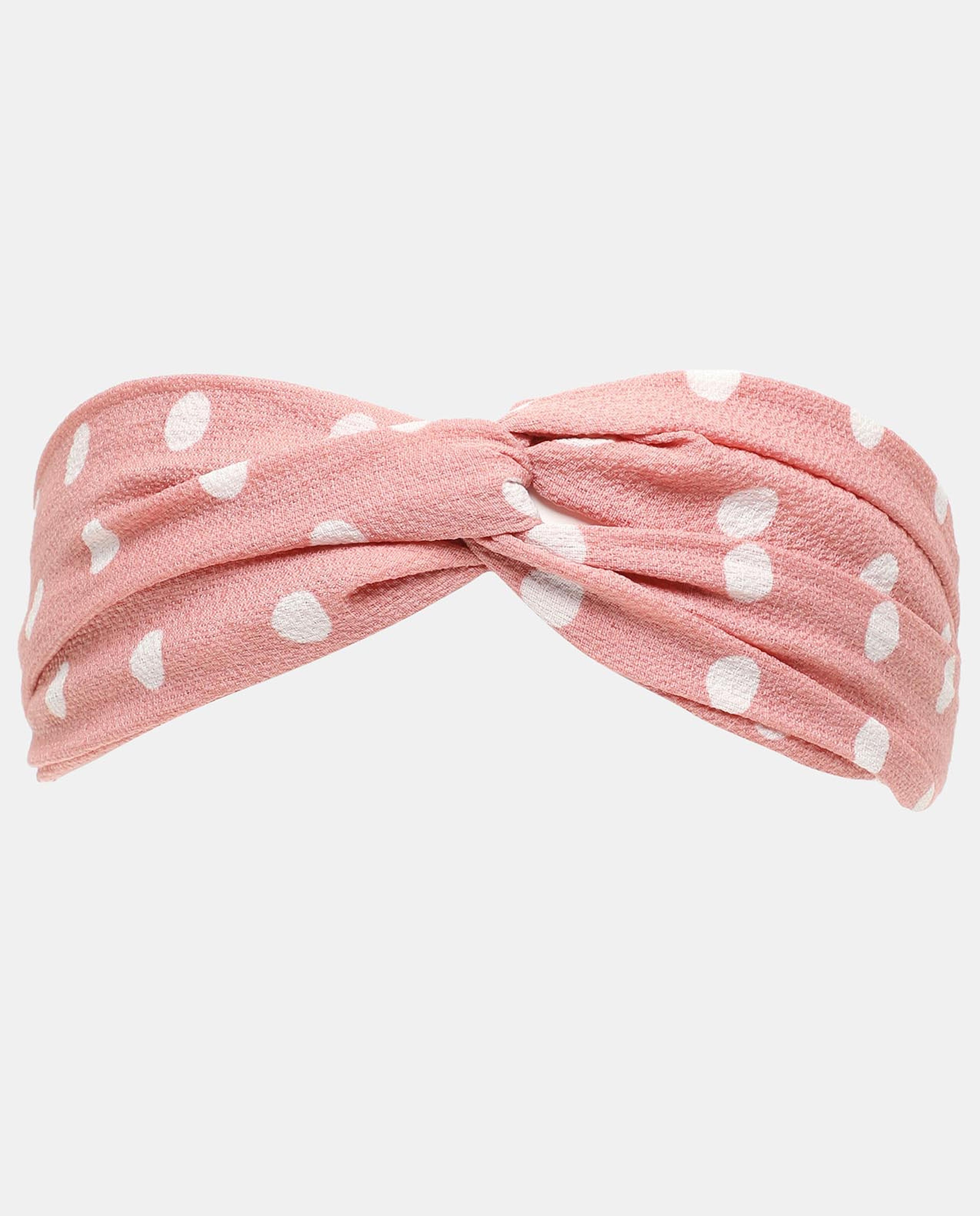Pink Knitted Soft Turban Bow Caps