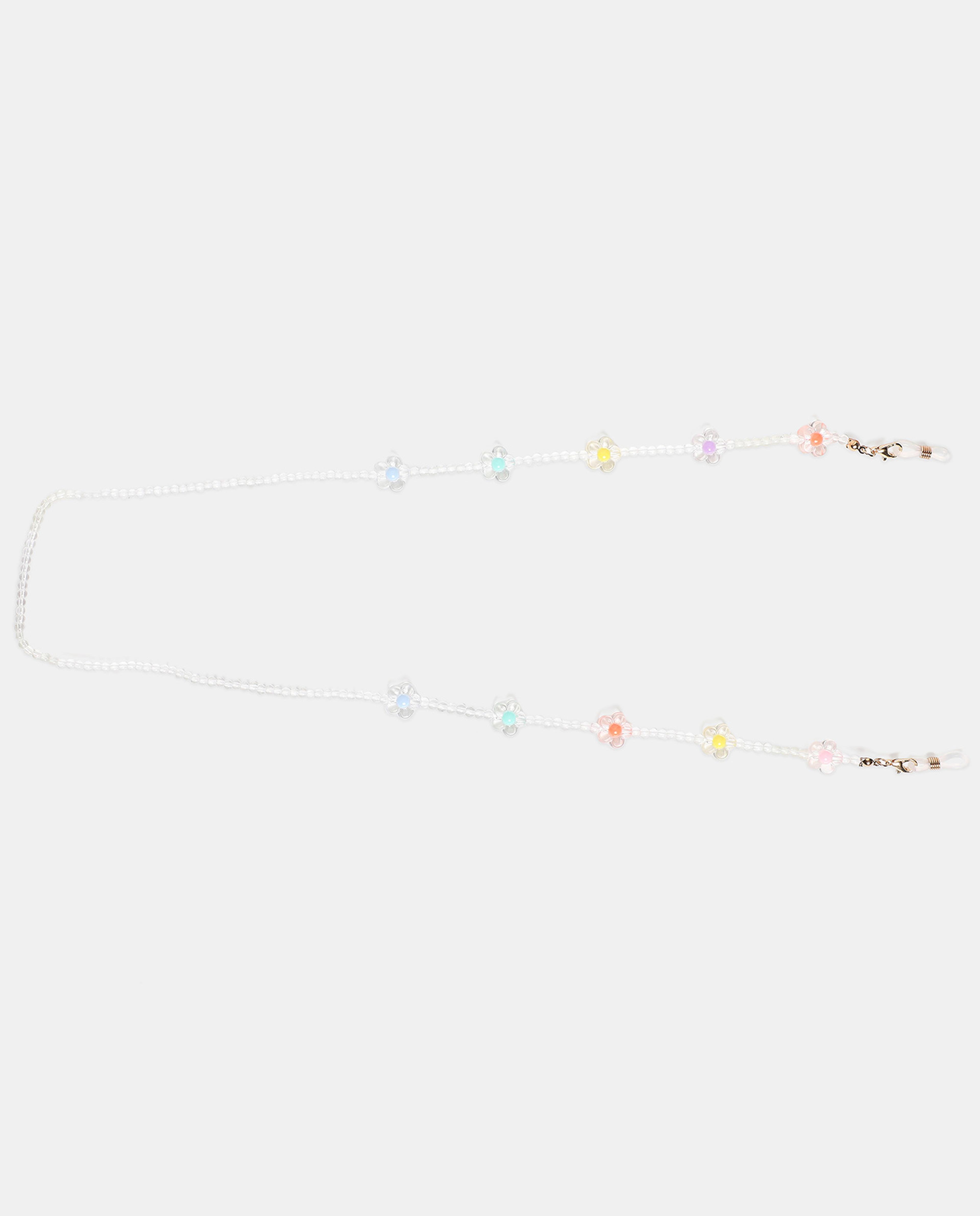 Blue Embellished Long Necklace With Lobster Clasp Closure