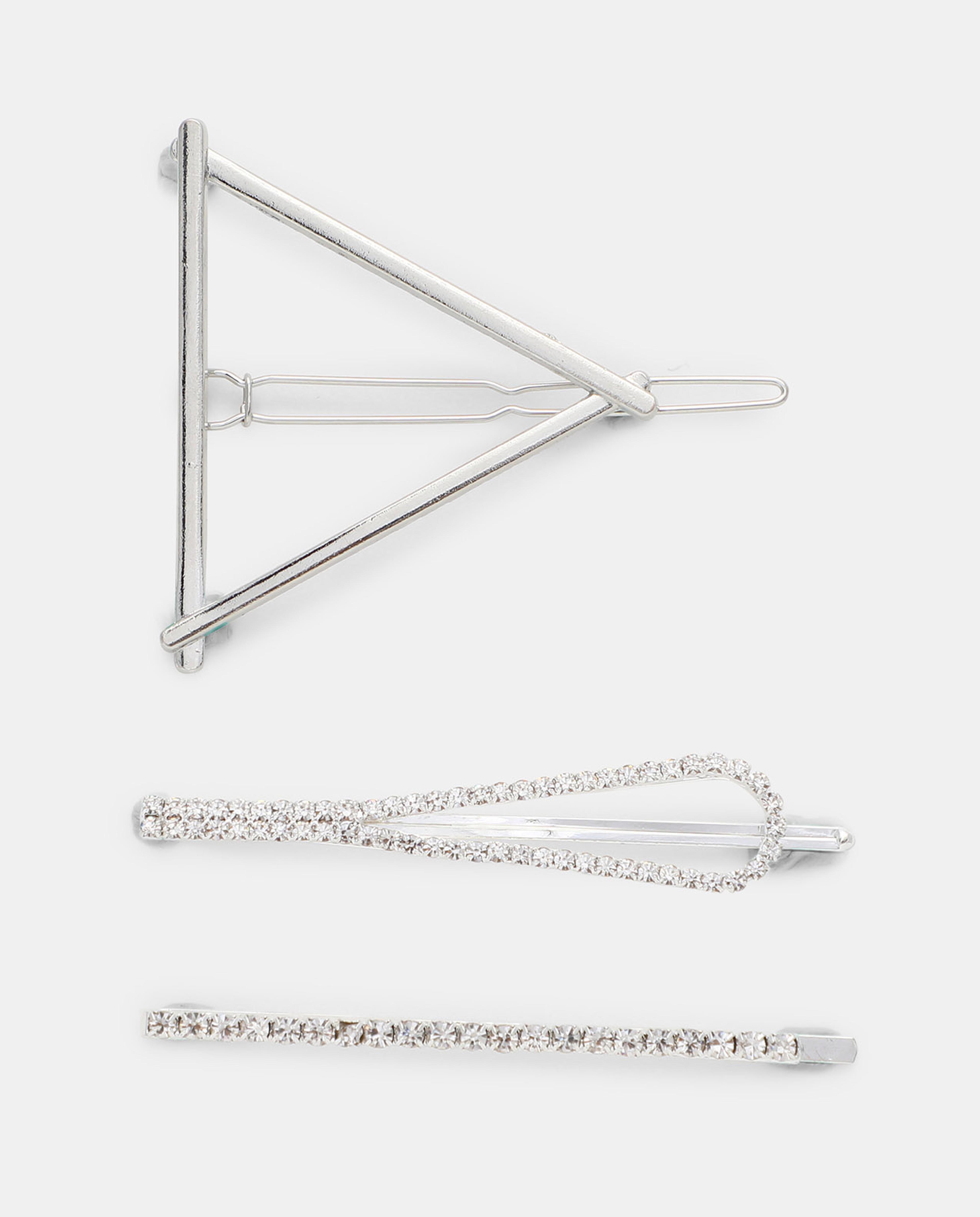 R&B Silver Embellished Hair Accessories