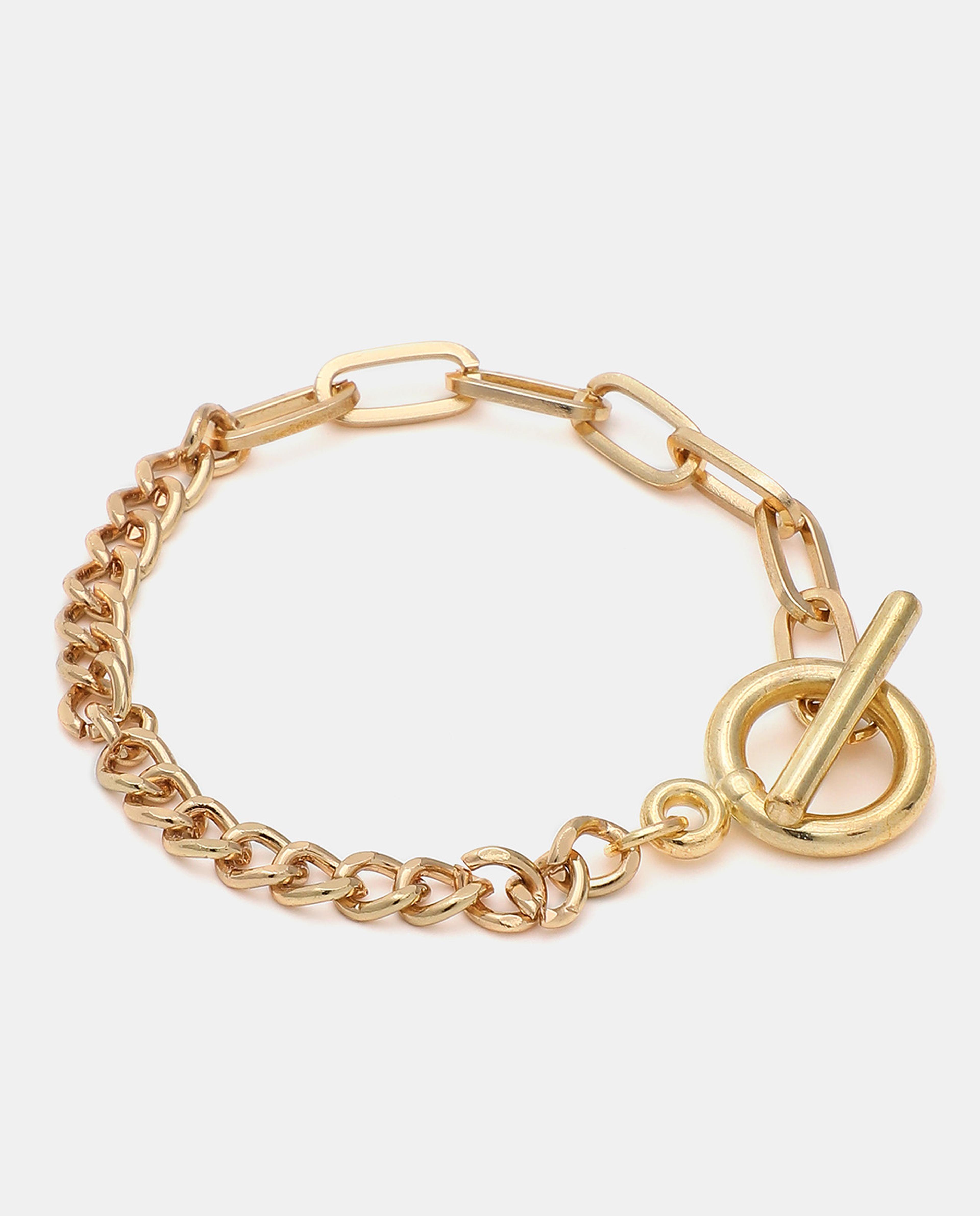 R&B Gold Gold-Toned Charm Bracelet