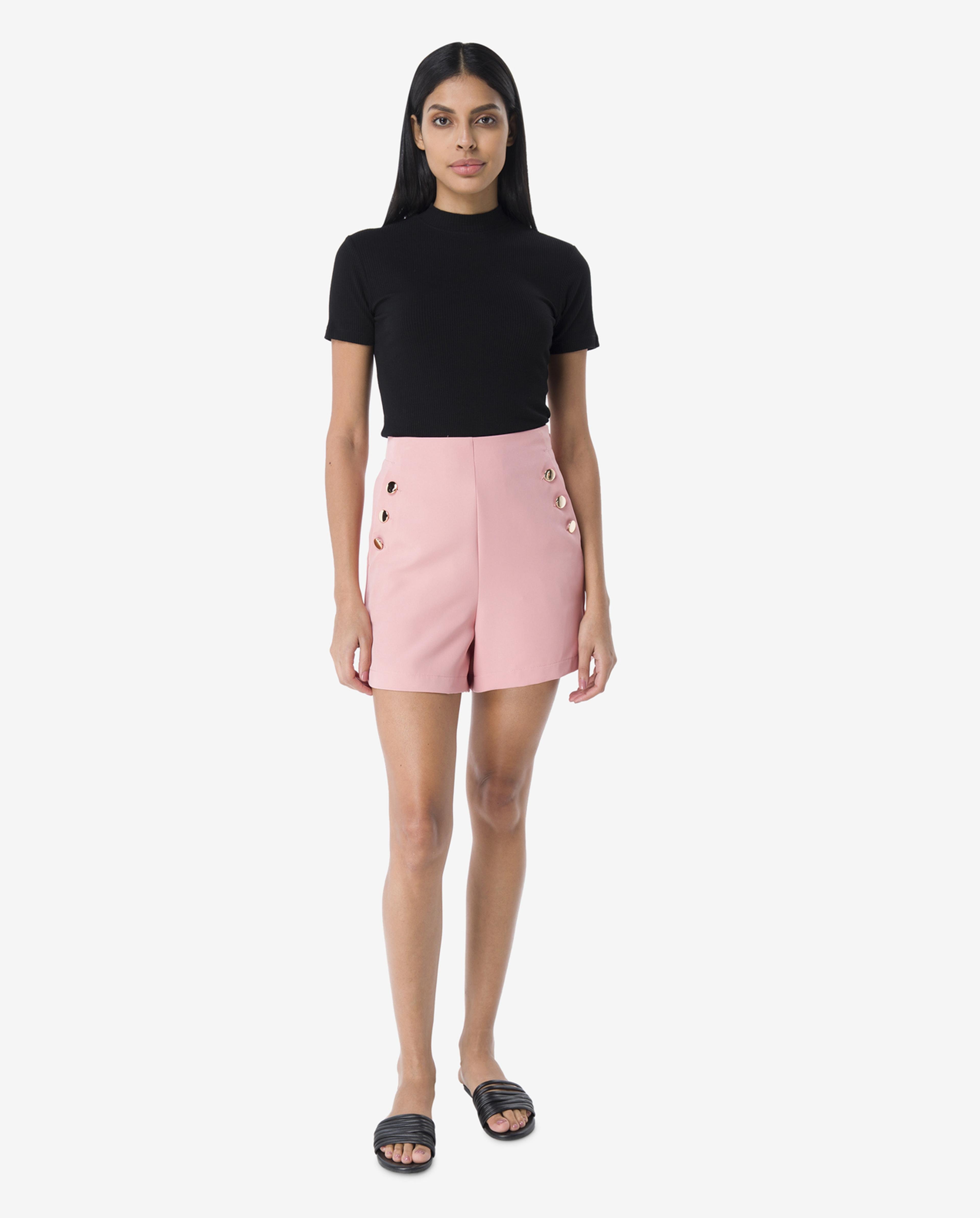 Pink Young Woven Shorts