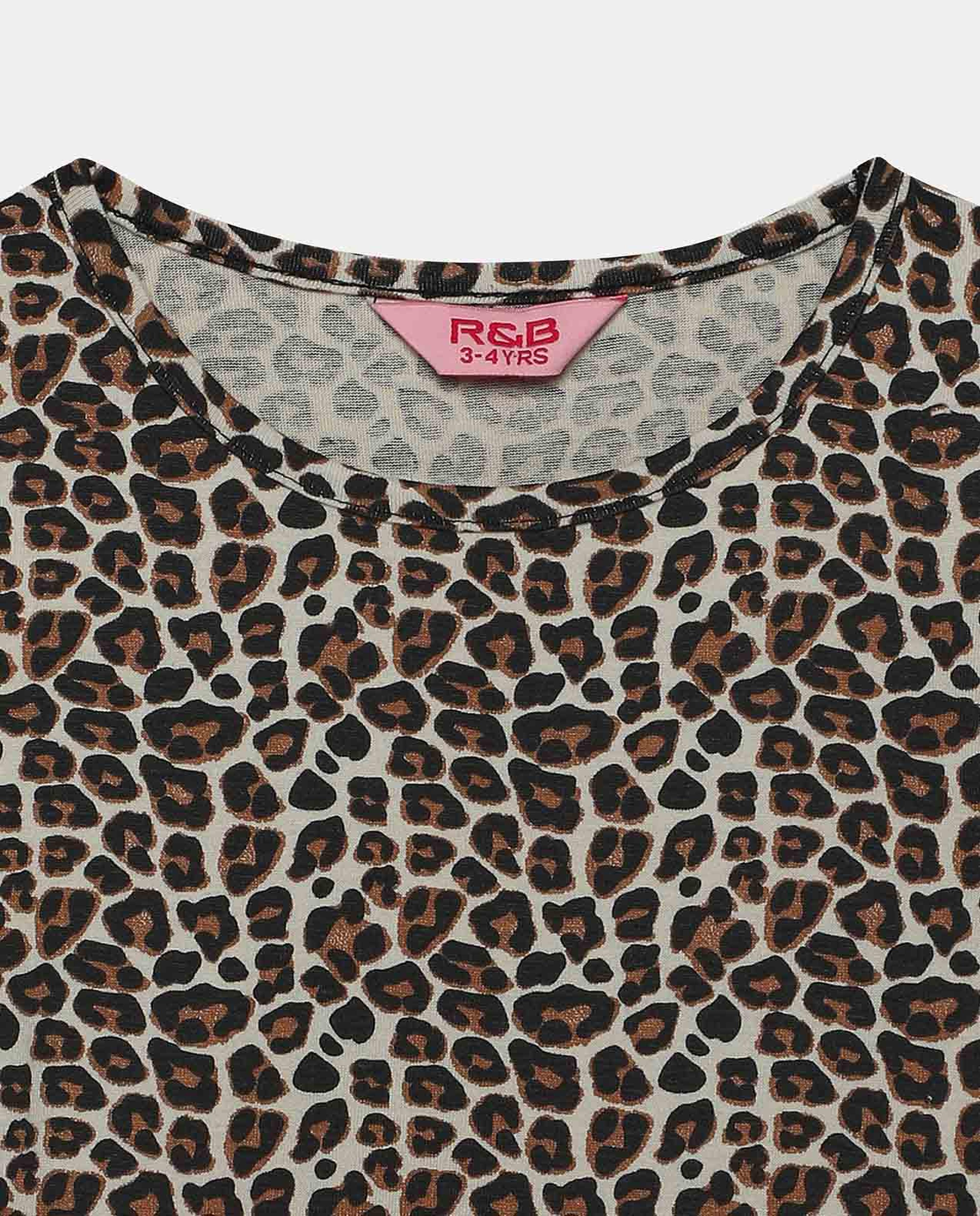 Brown Basic All Over Printed Dress