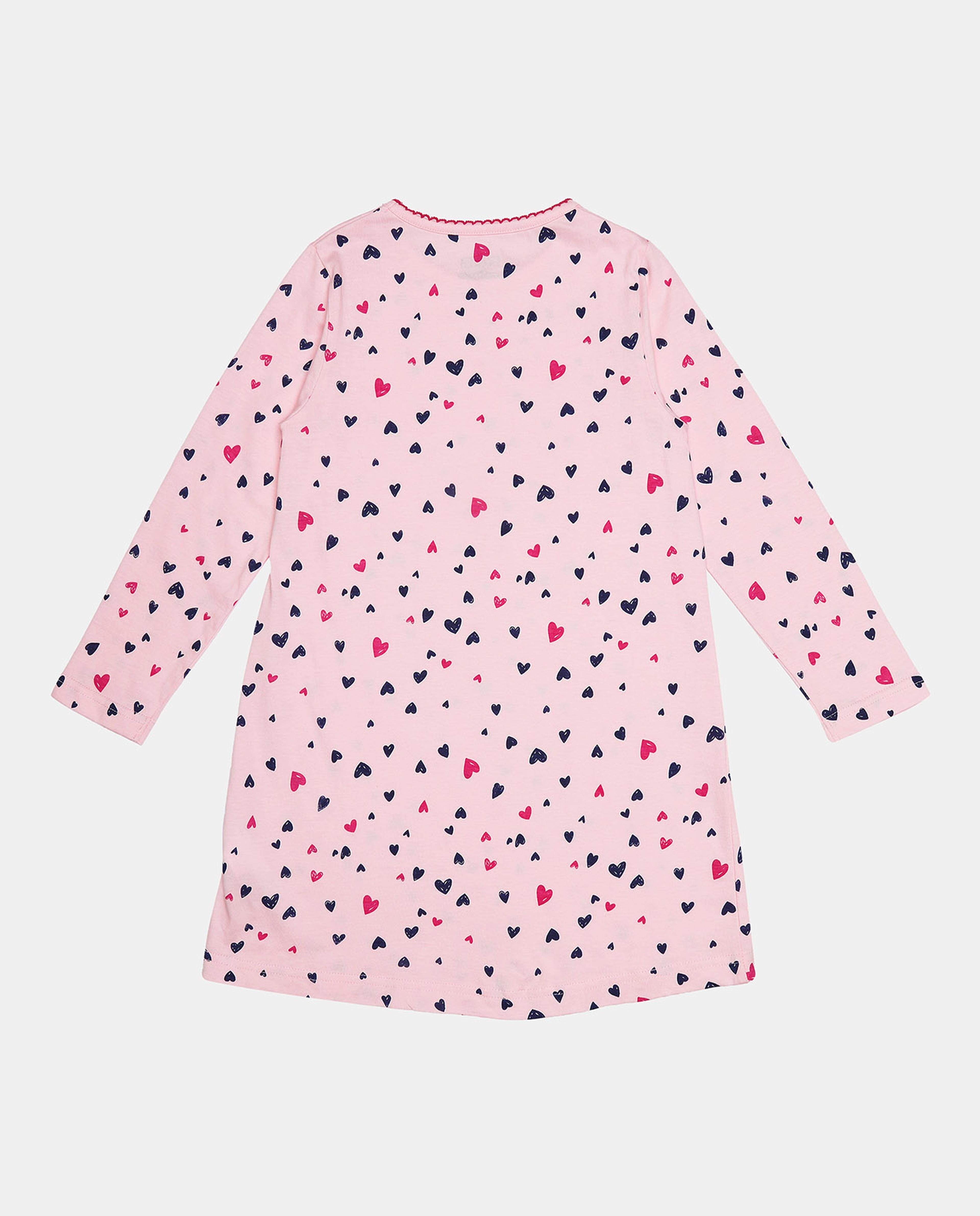 Pink Printed all-in-one Nightdress
