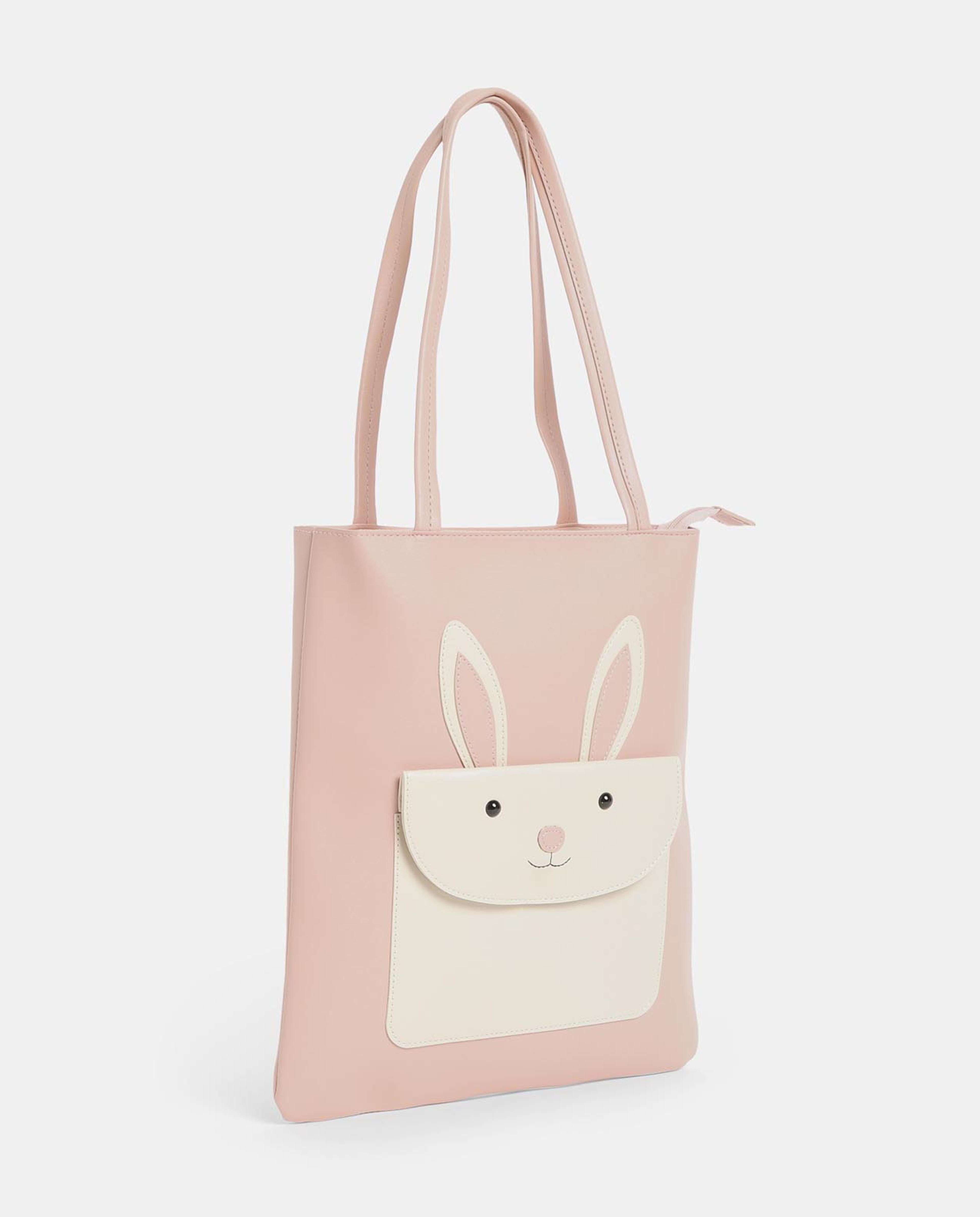 Pink Rabbit Printed Shoulder Bag