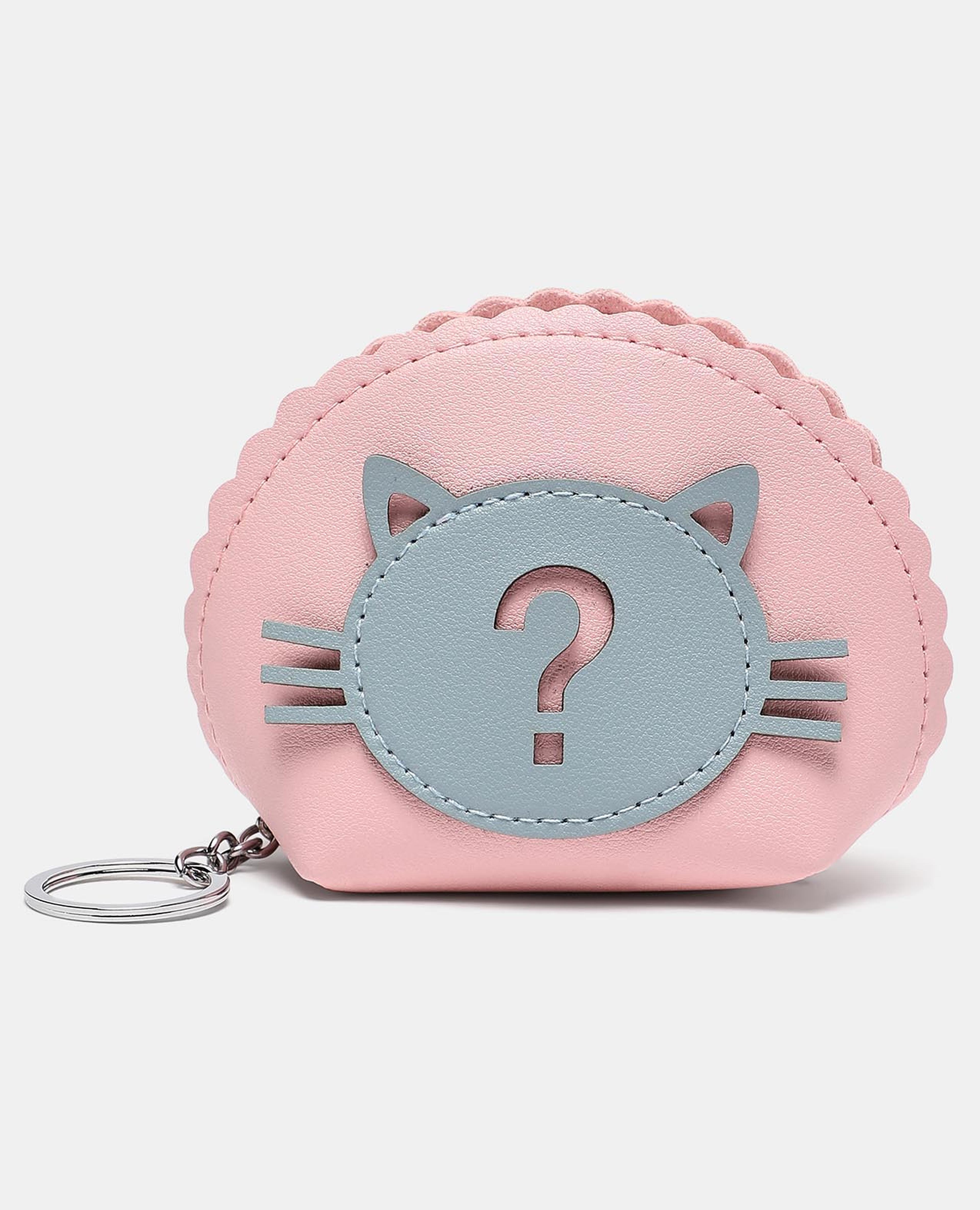 Pink Animal Printed Coin Pouch Purse