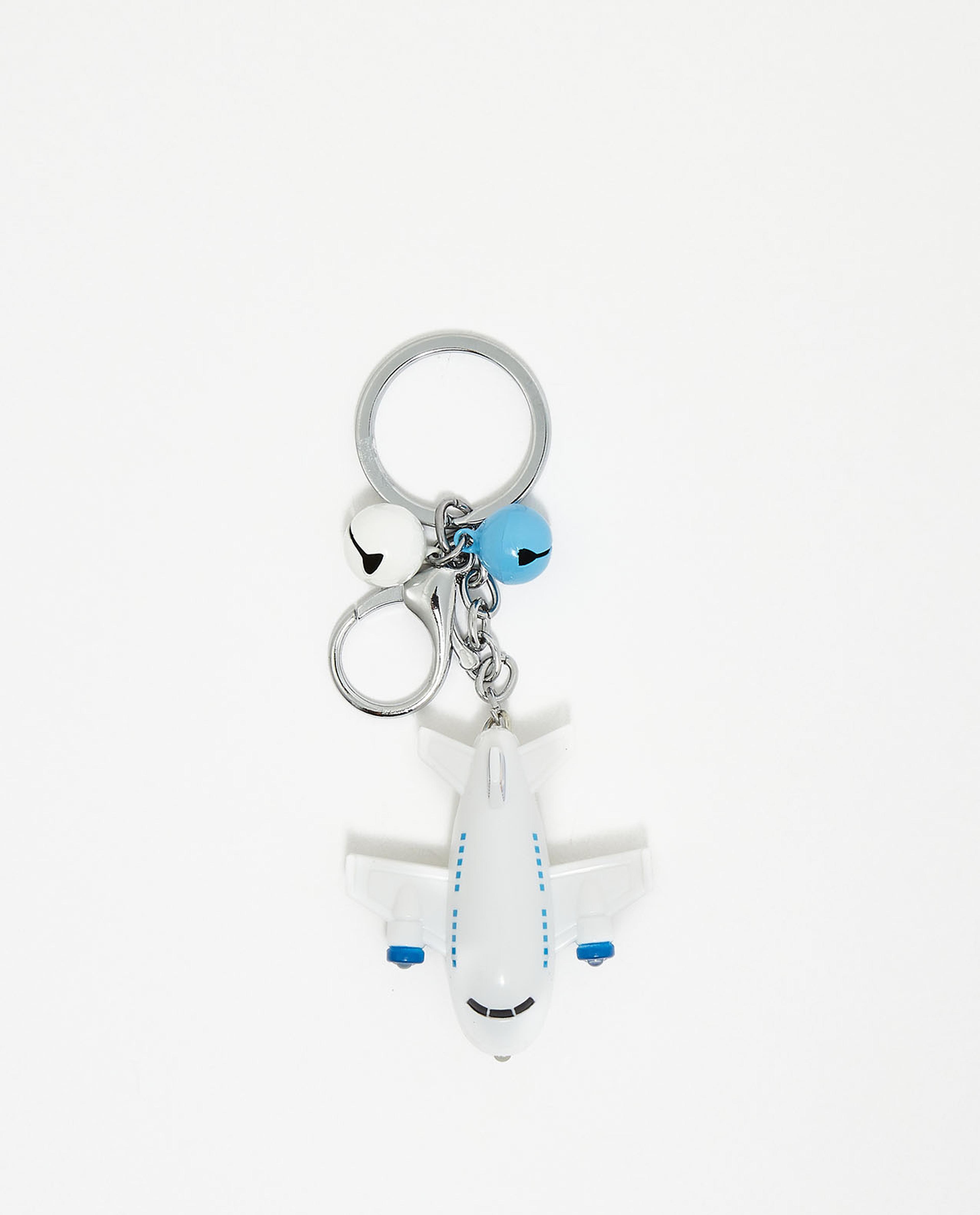 White Cool Aero plane Keychain