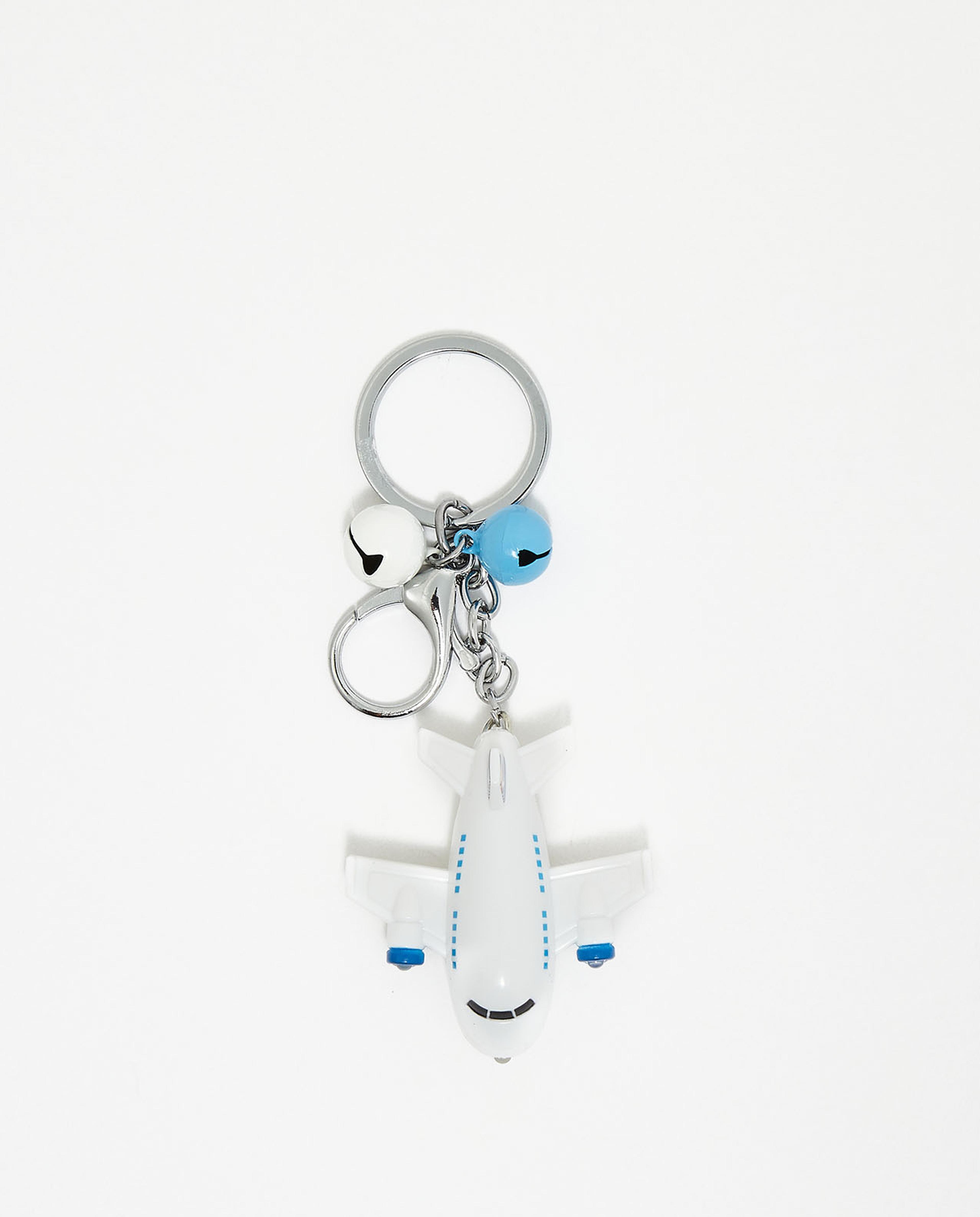 White Cool Aero plane Keychain