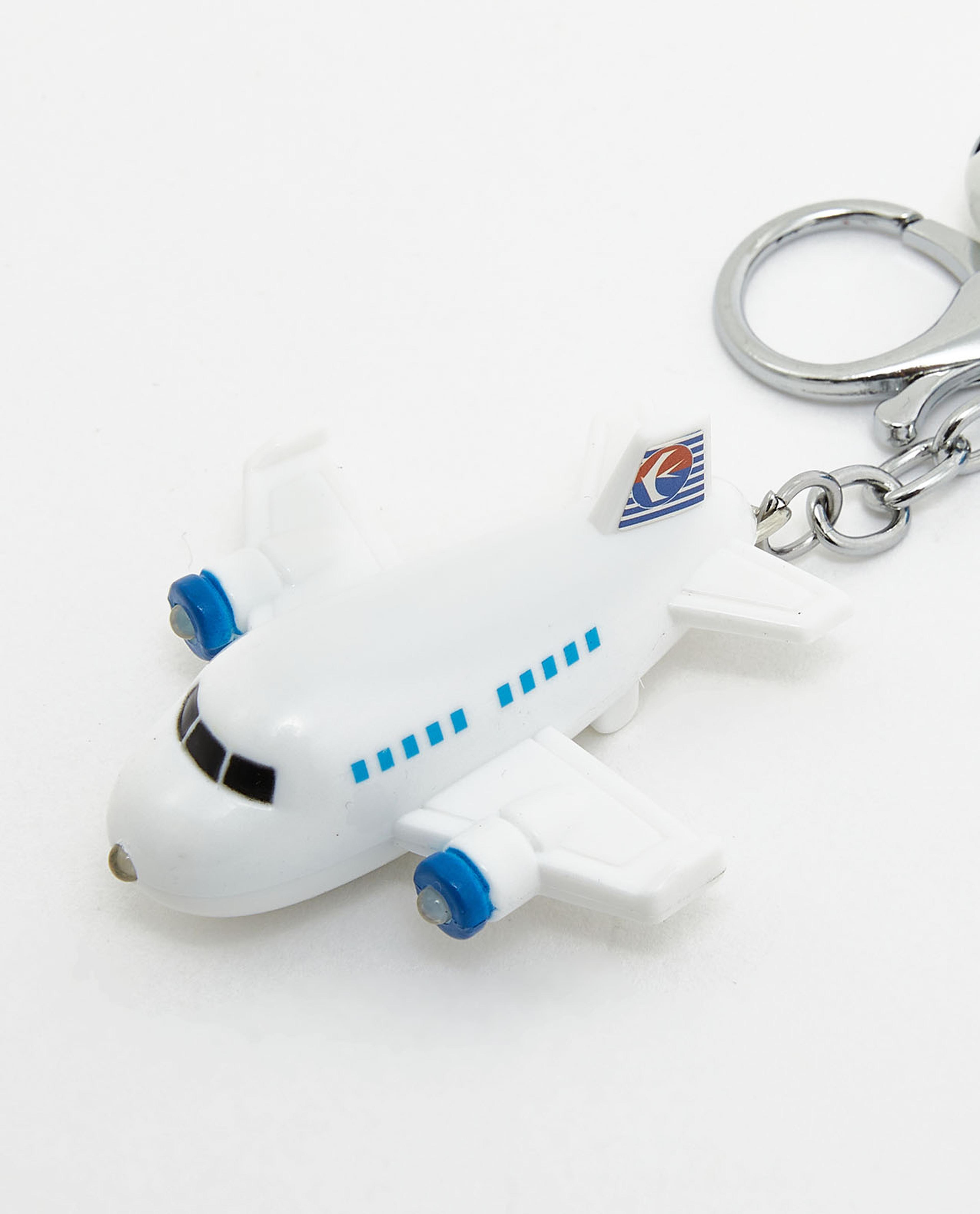White Cool Aero plane Keychain