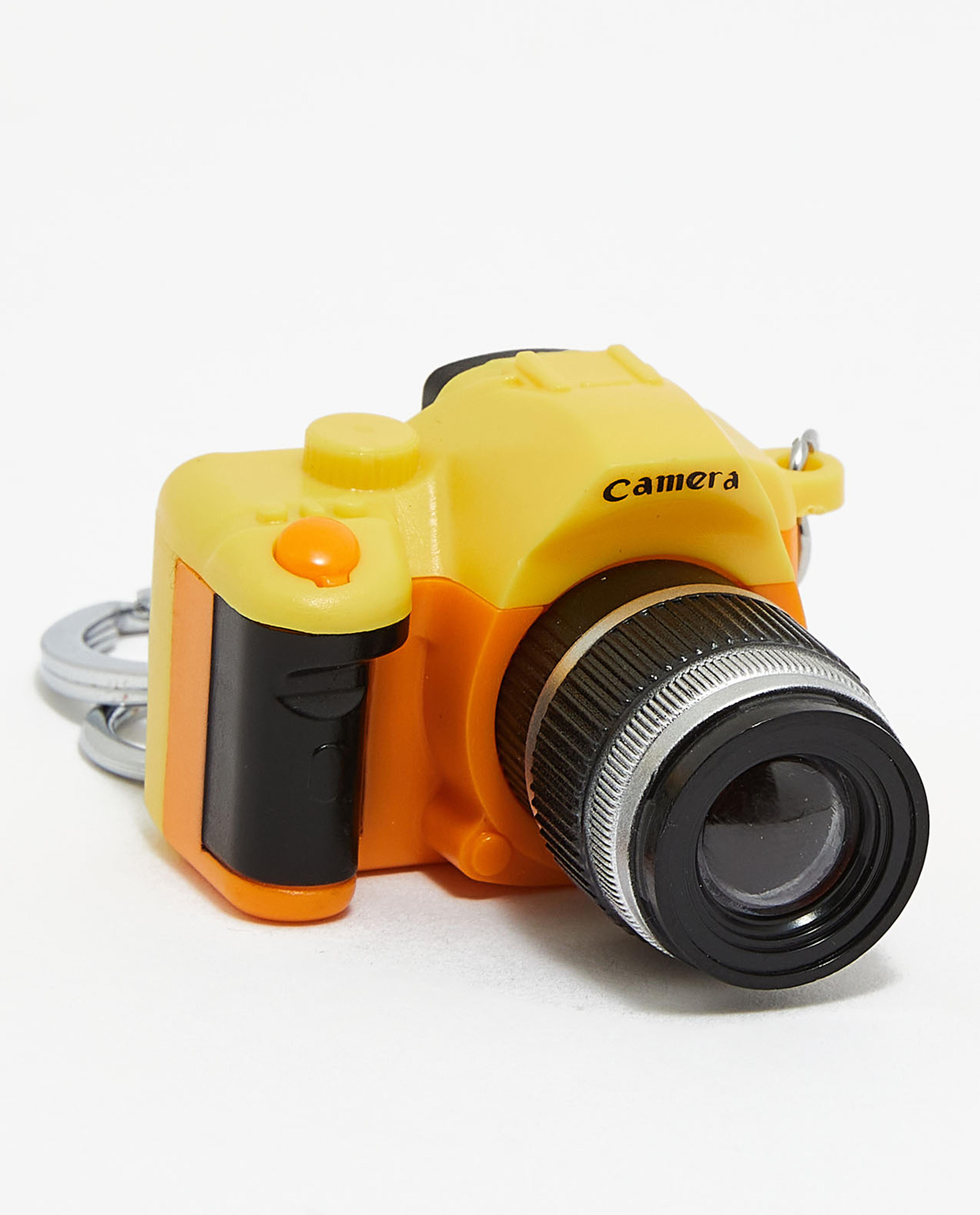 Yellow Cool Camera Keychain