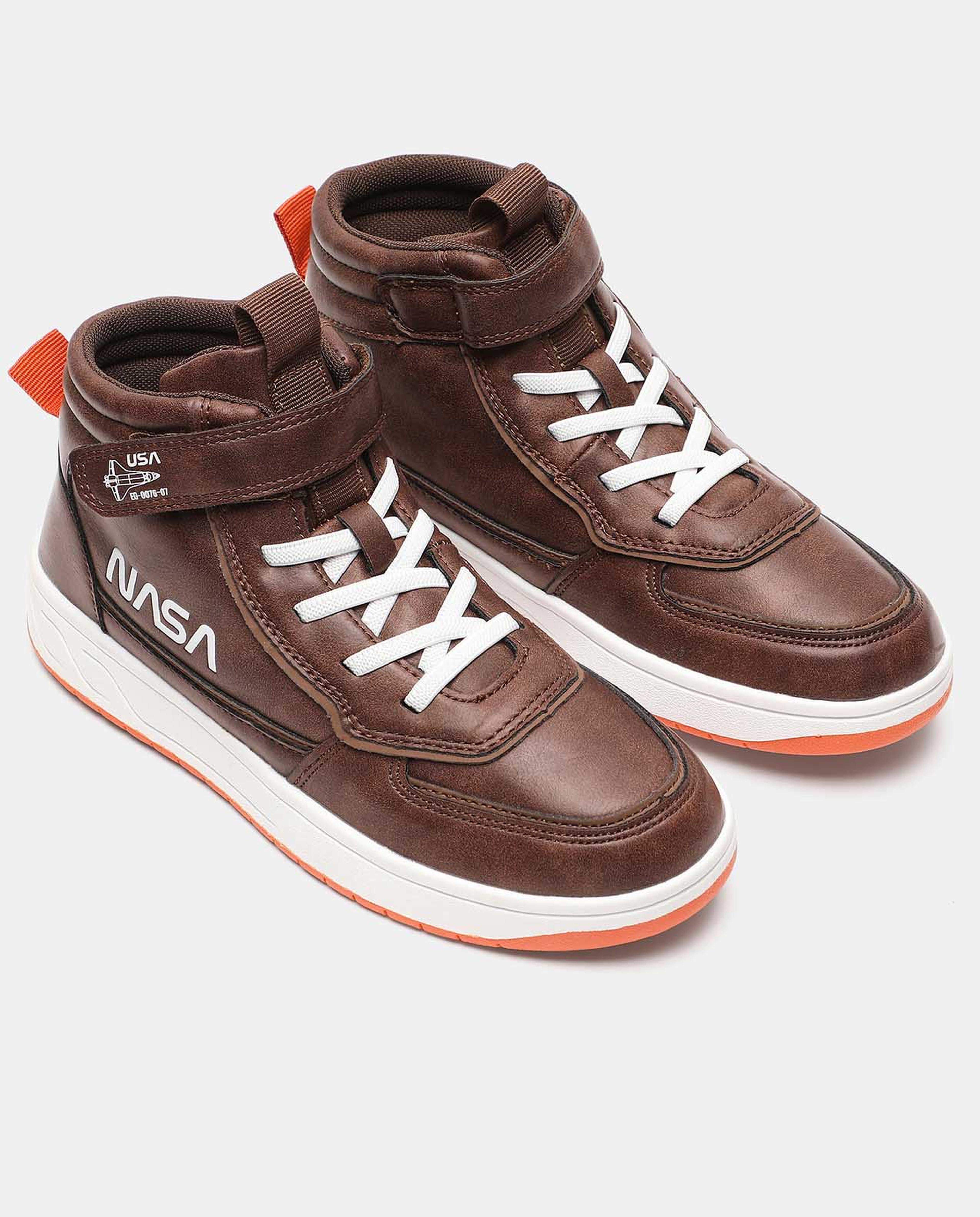 Brown Casual Hook Loop Ankle Boots