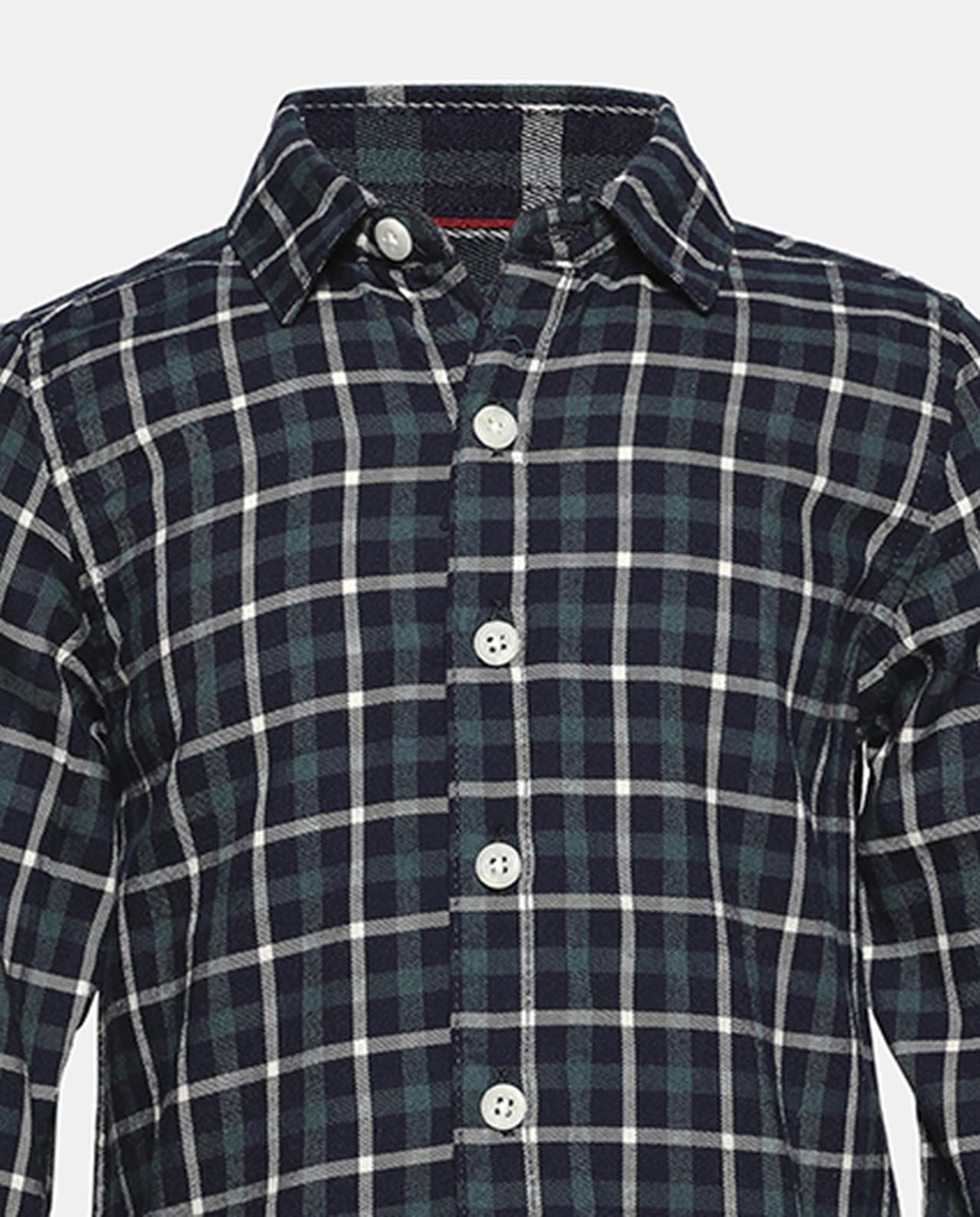 Blue Plaid Check Shirt
