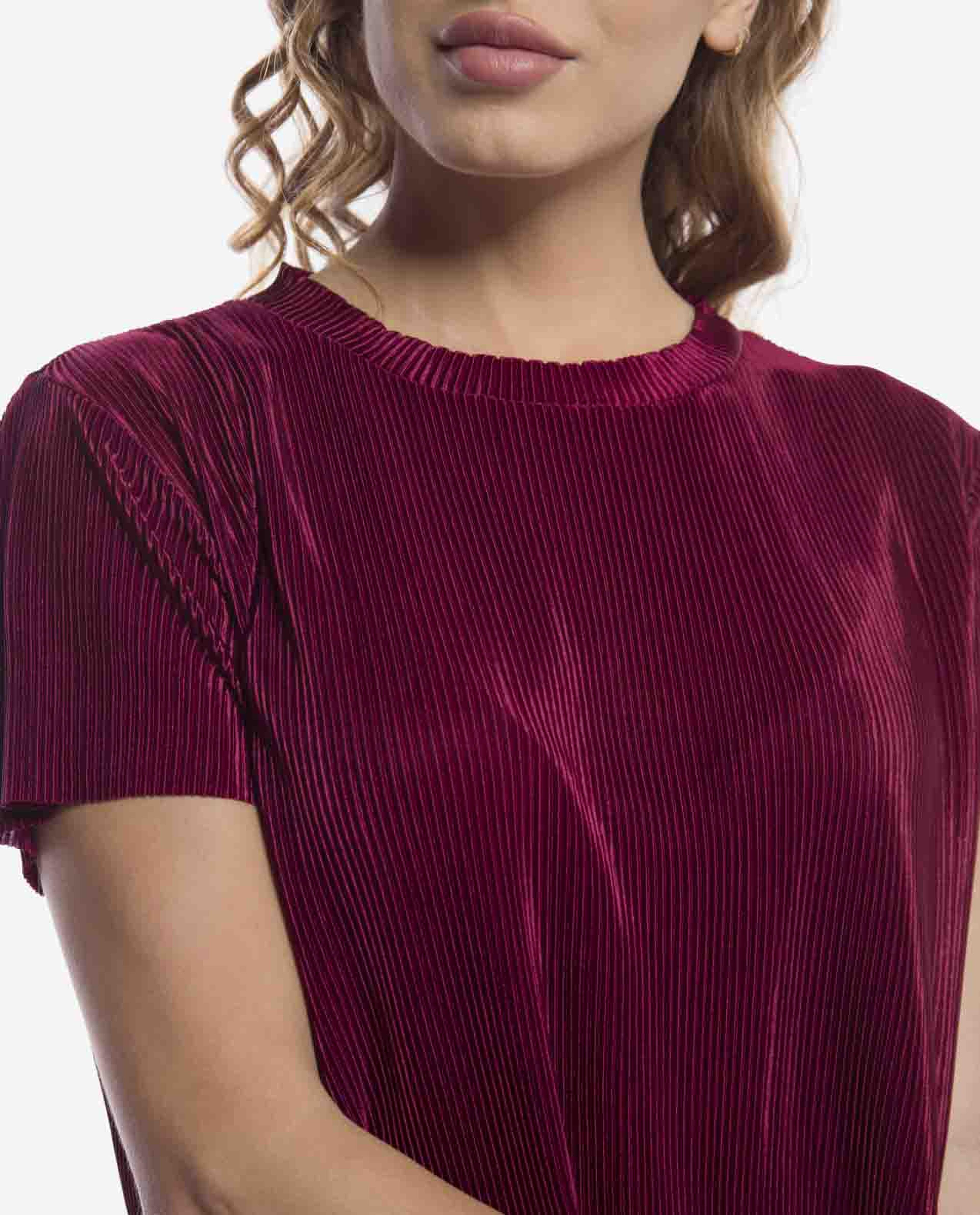 Burgundy Short Sleeve Top