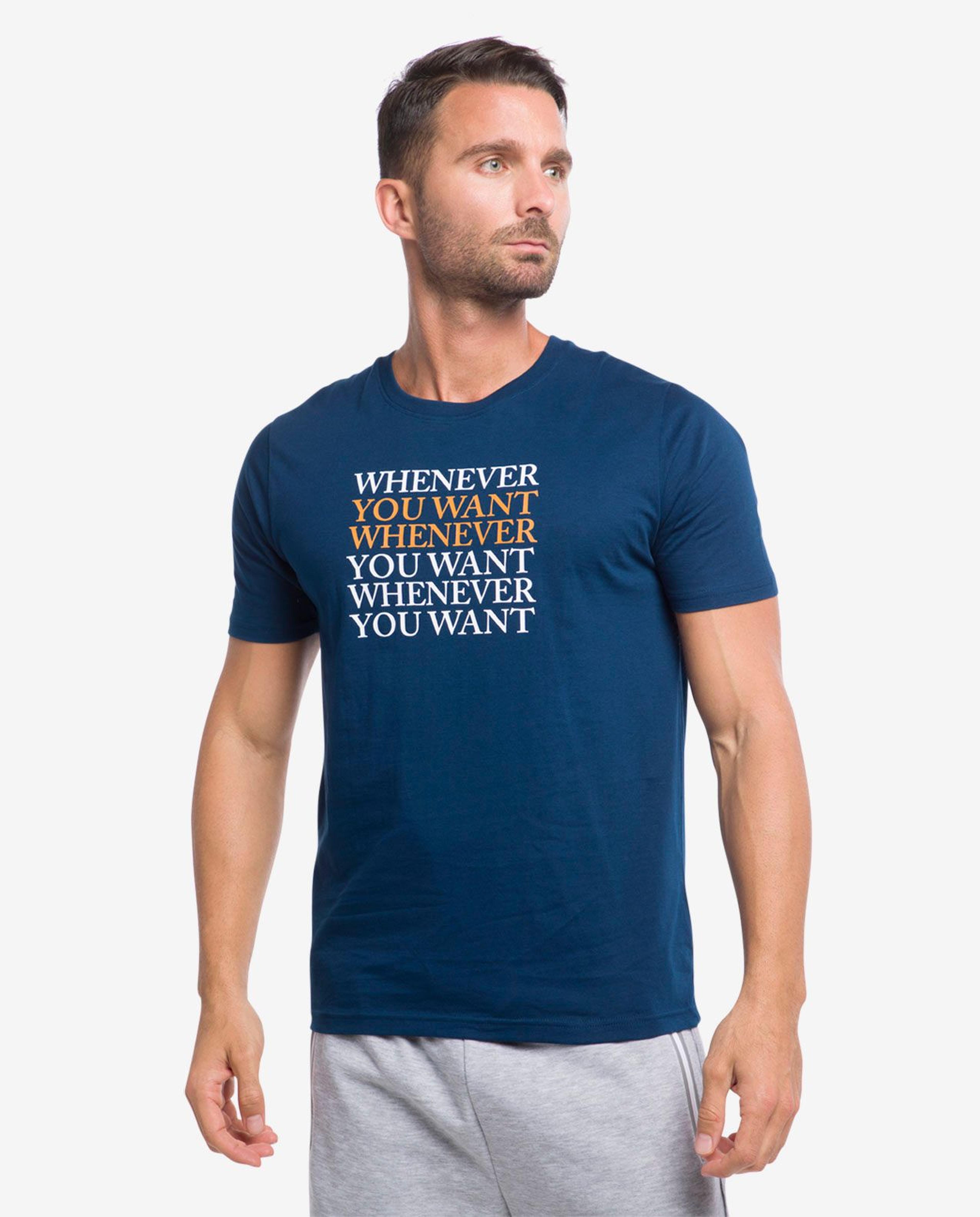 Brilliant Blue Printed T-shirt