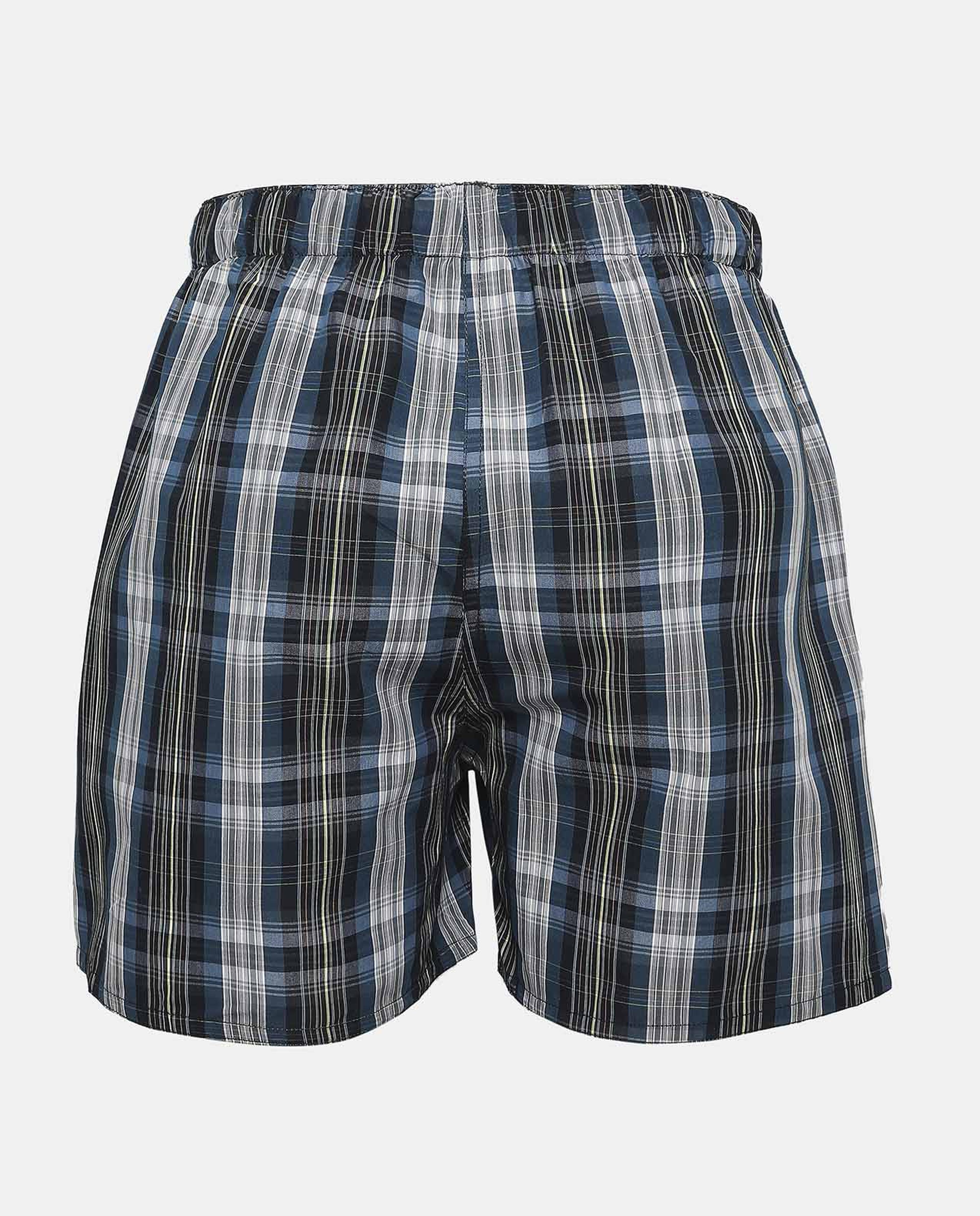 Blue Plaid Check Boxer