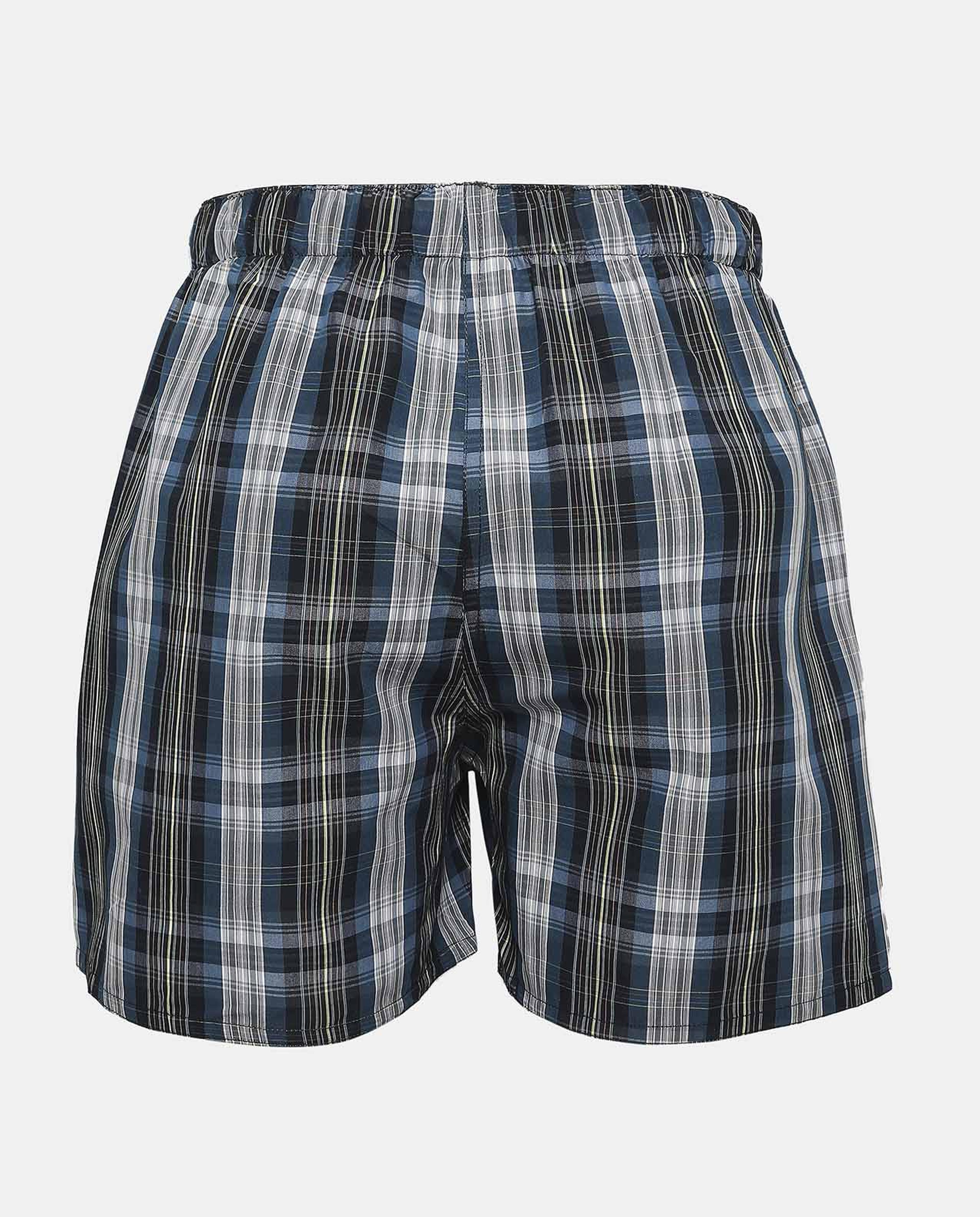 Blue Plaid Check Boxer