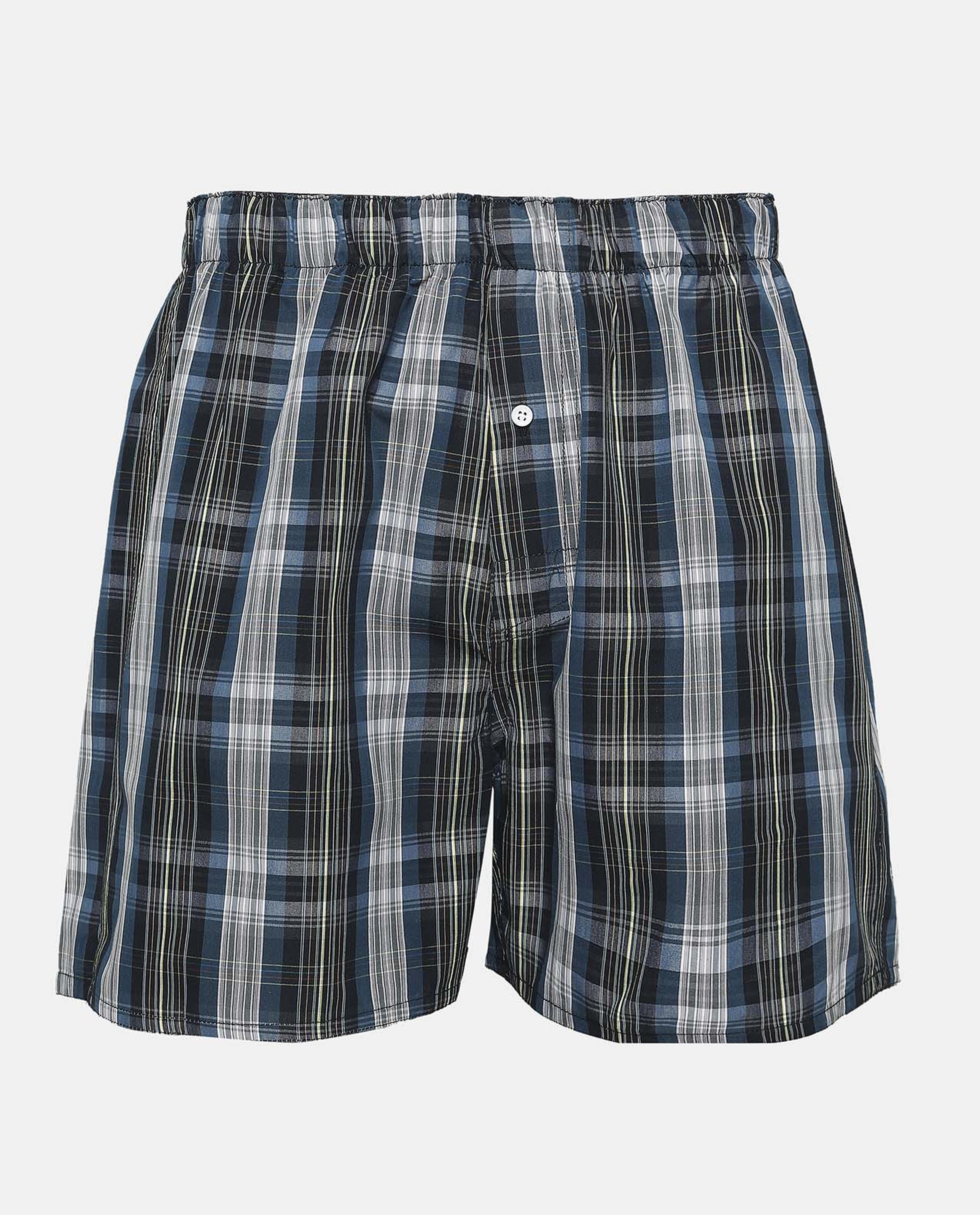 Blue Plaid Check Boxer