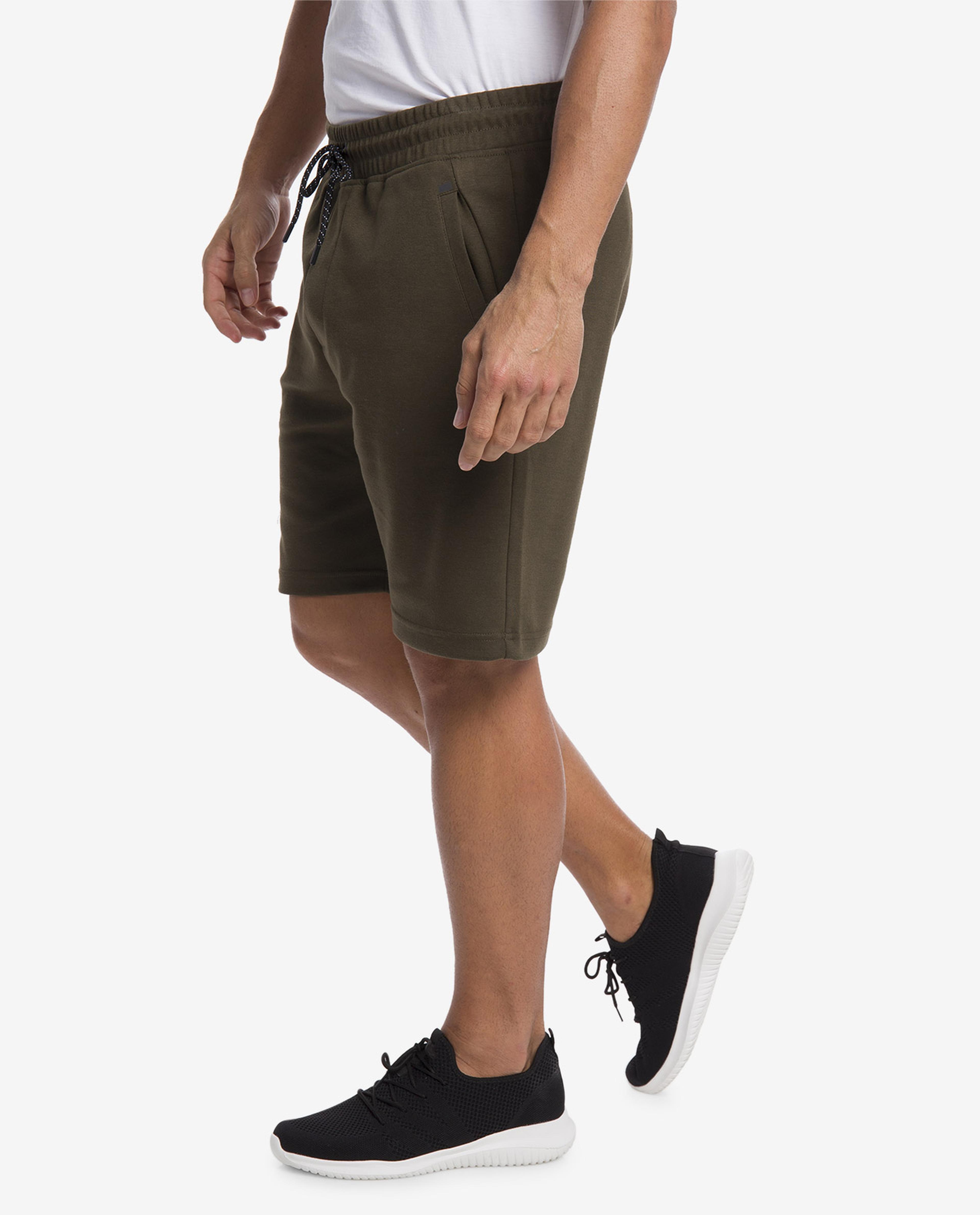Dark Olive Green Shorts with Side Pockets
