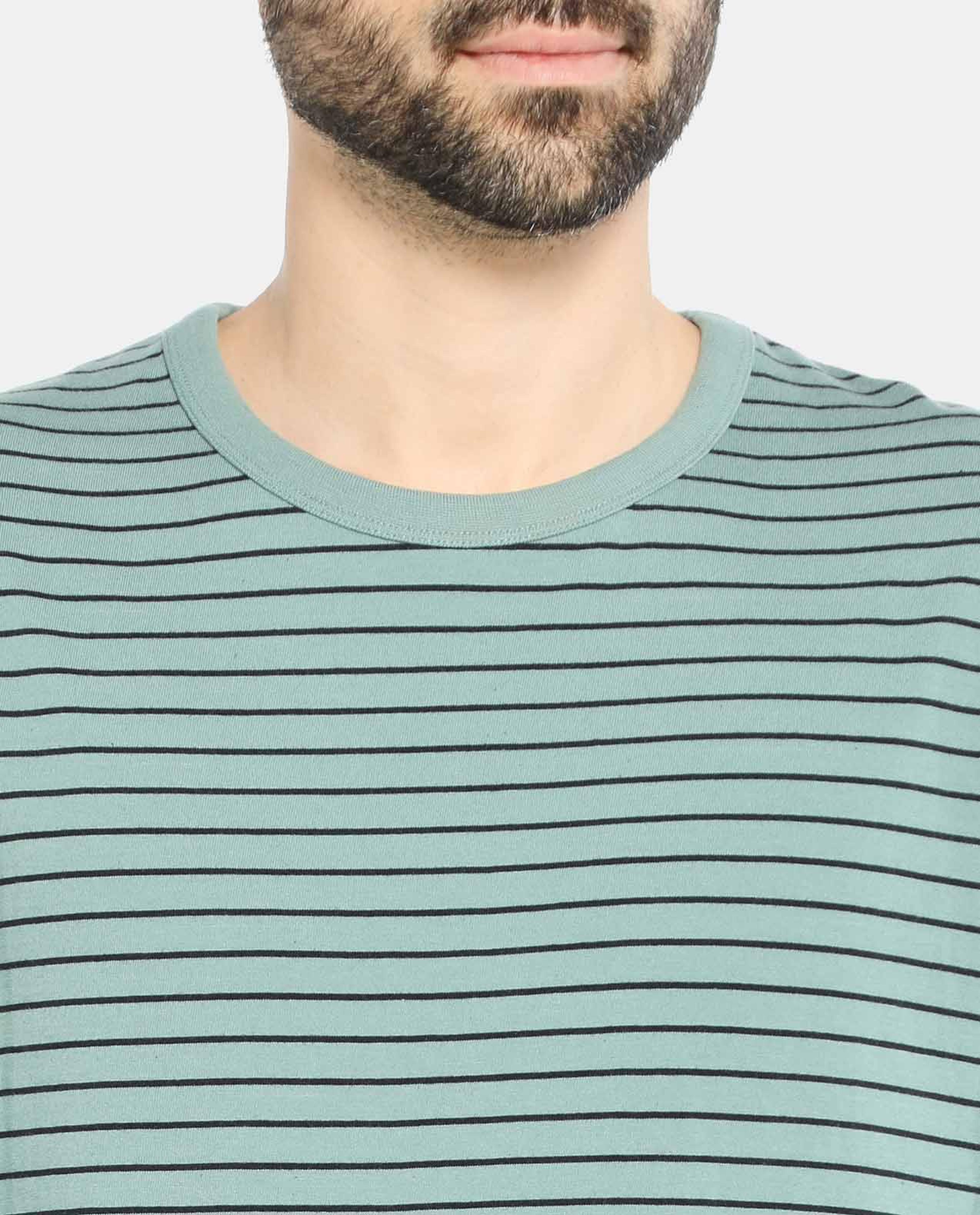 Green Cotton Long Sleeve Tee