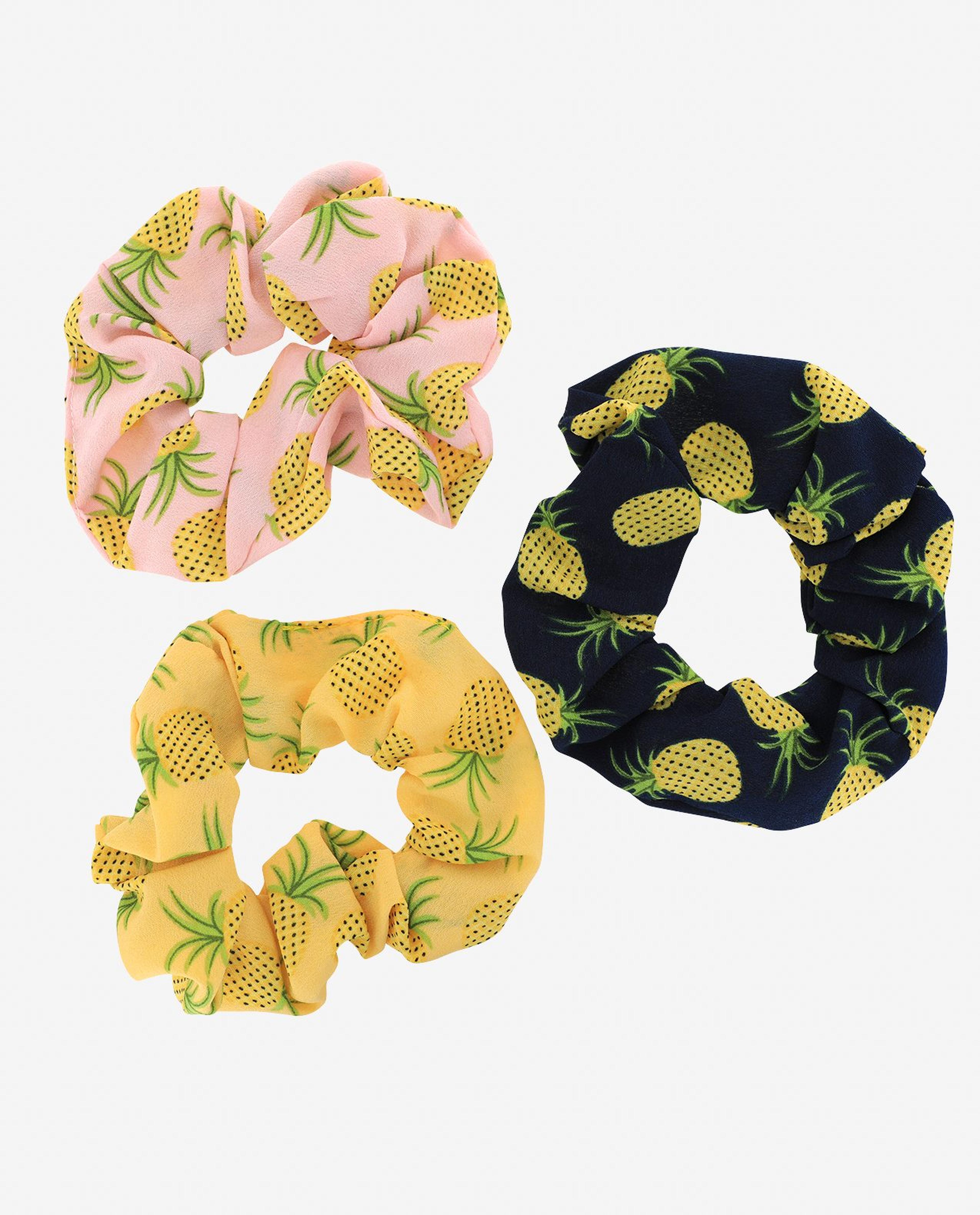 Multicolored Pineapple Scrunchie