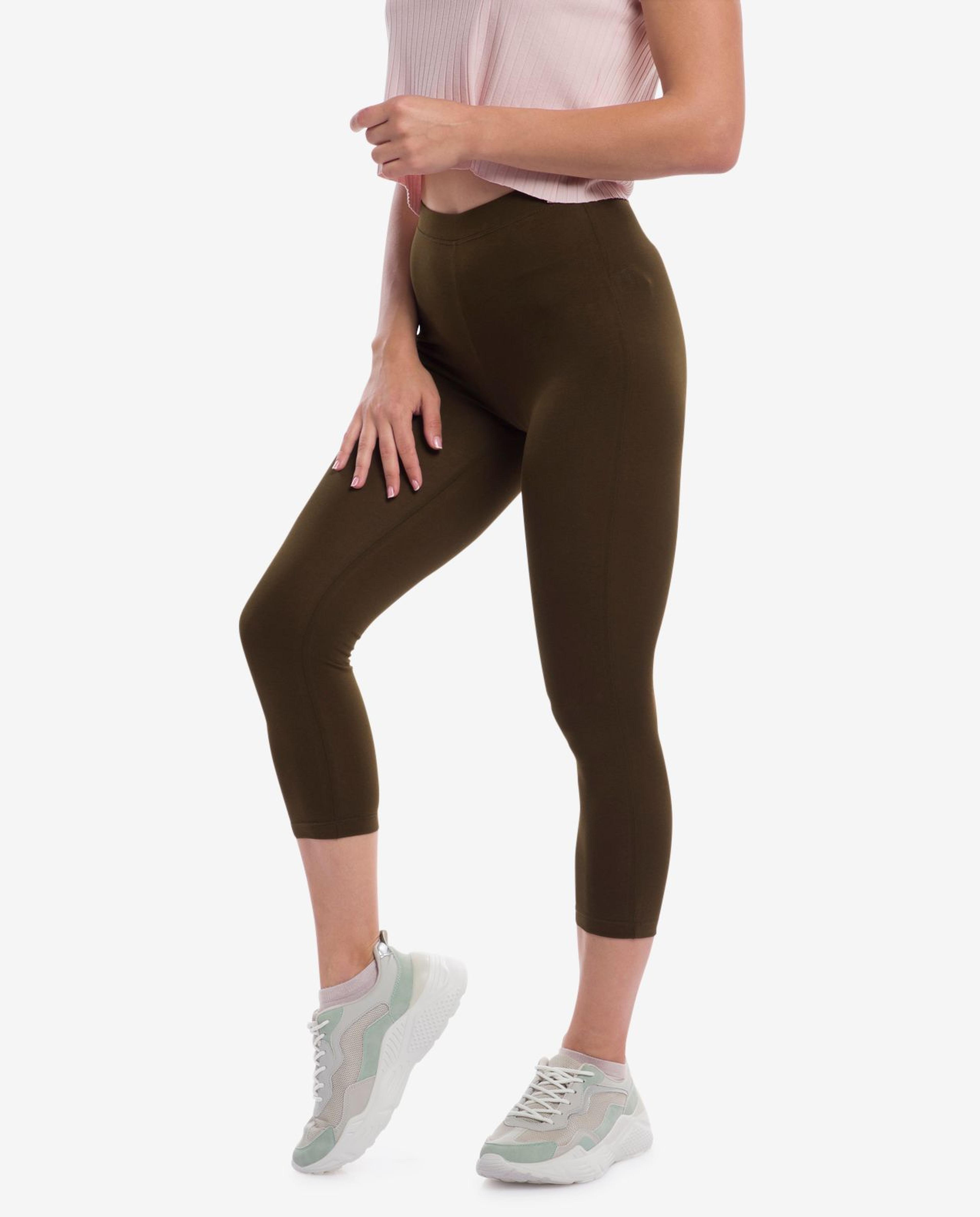 Brown Cropped Leggings
