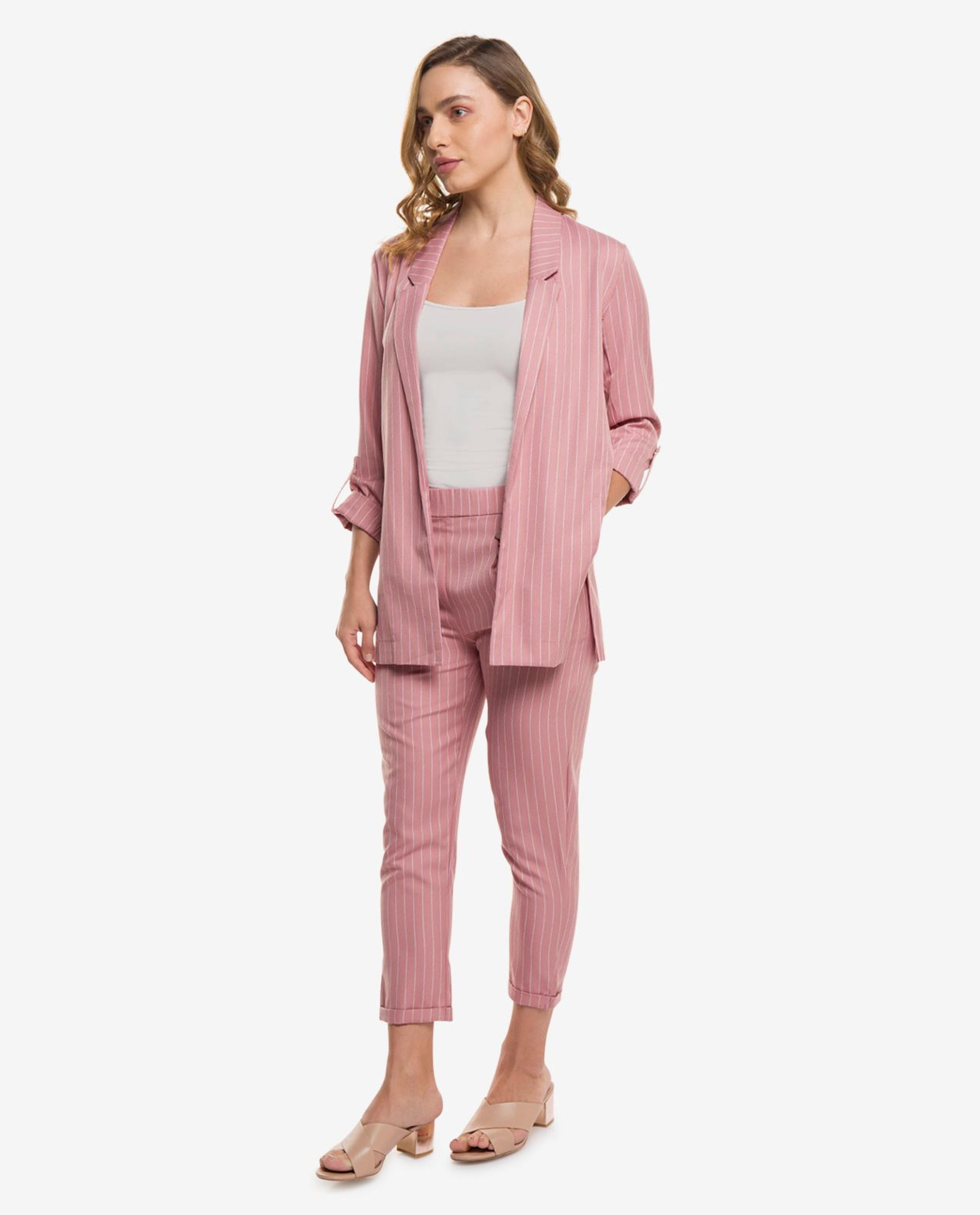 Dusty Pink Striped Jacket