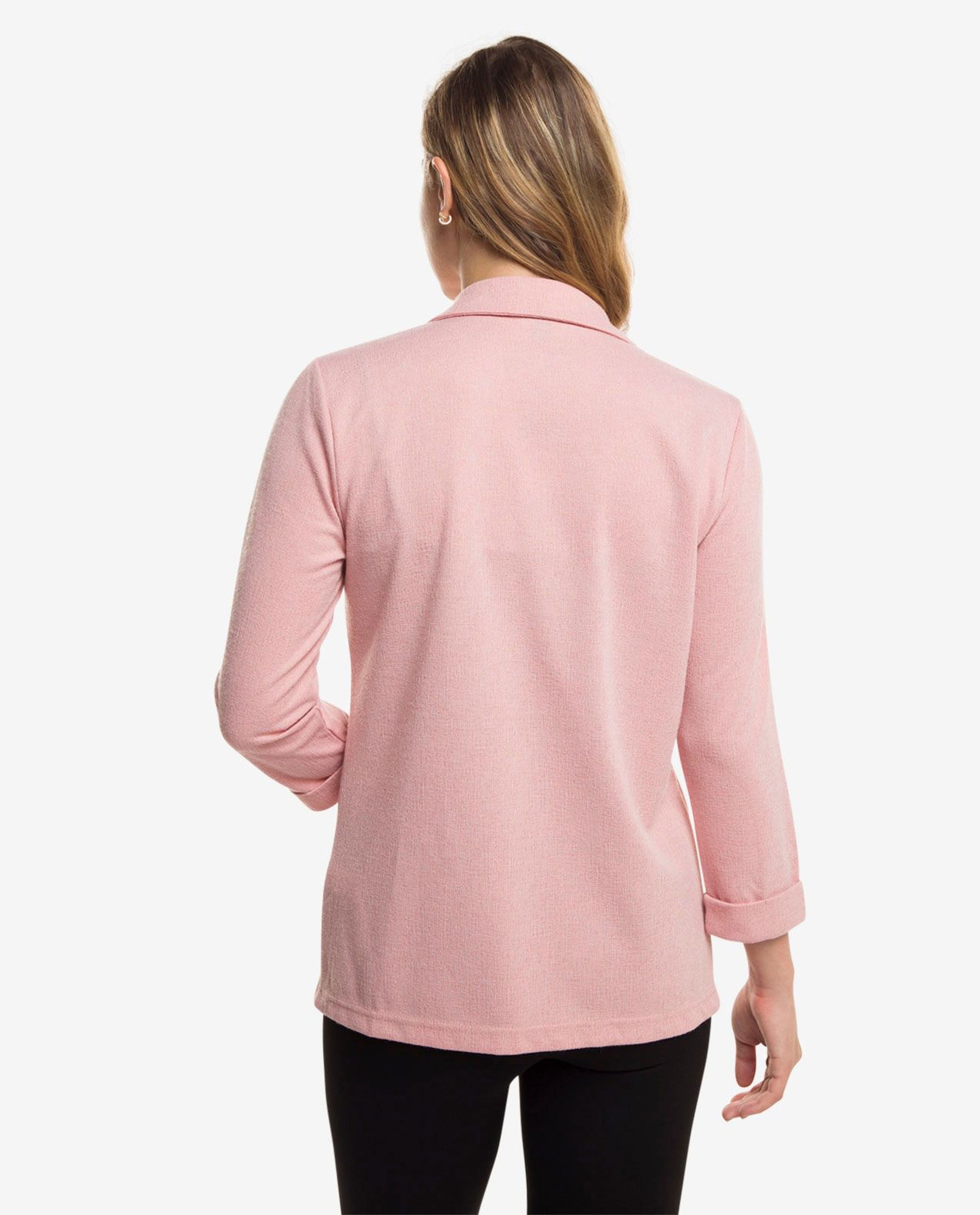 Dusty Pink Open Front Jacket