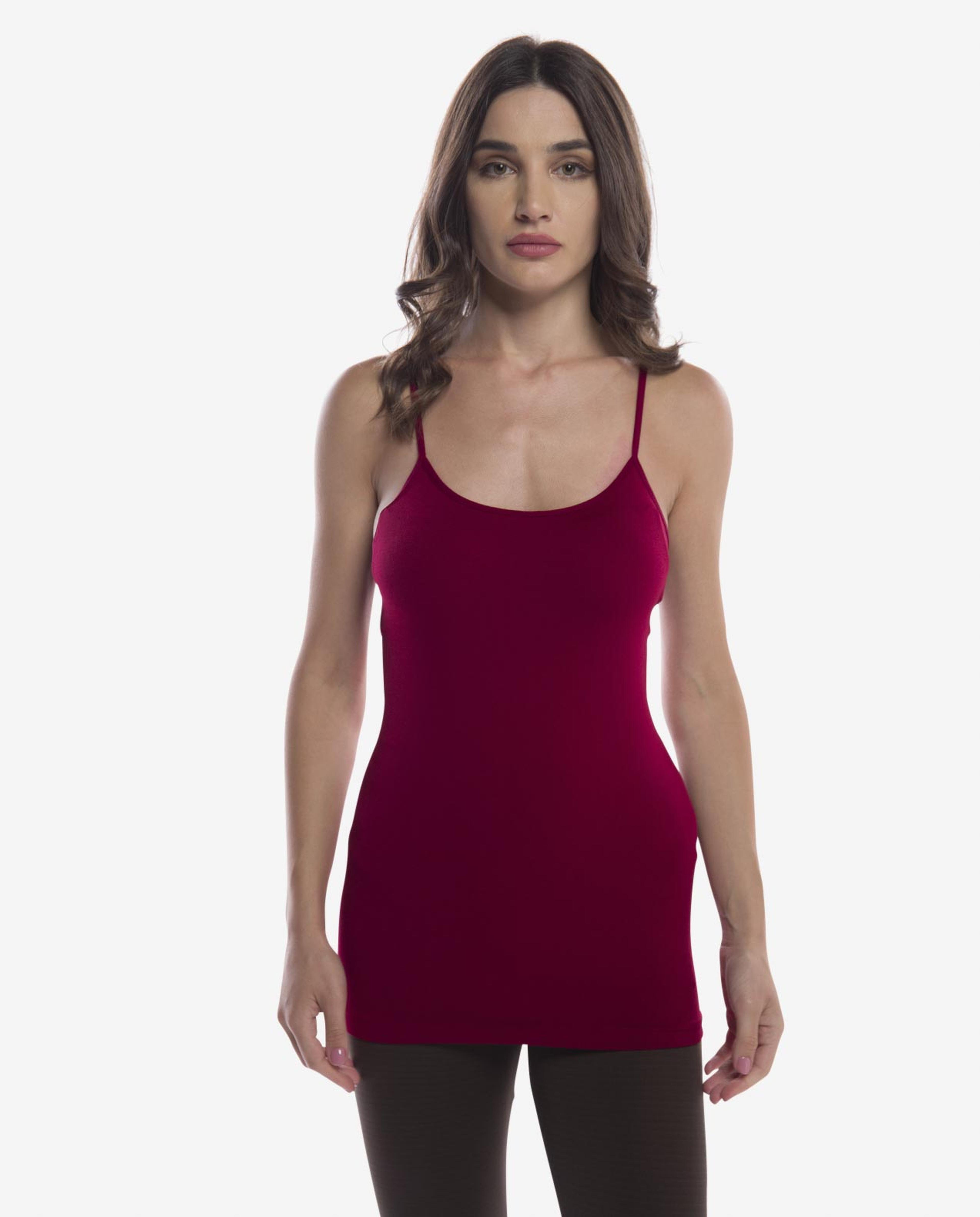 Shop Wine Red Shaping Tank Top Online