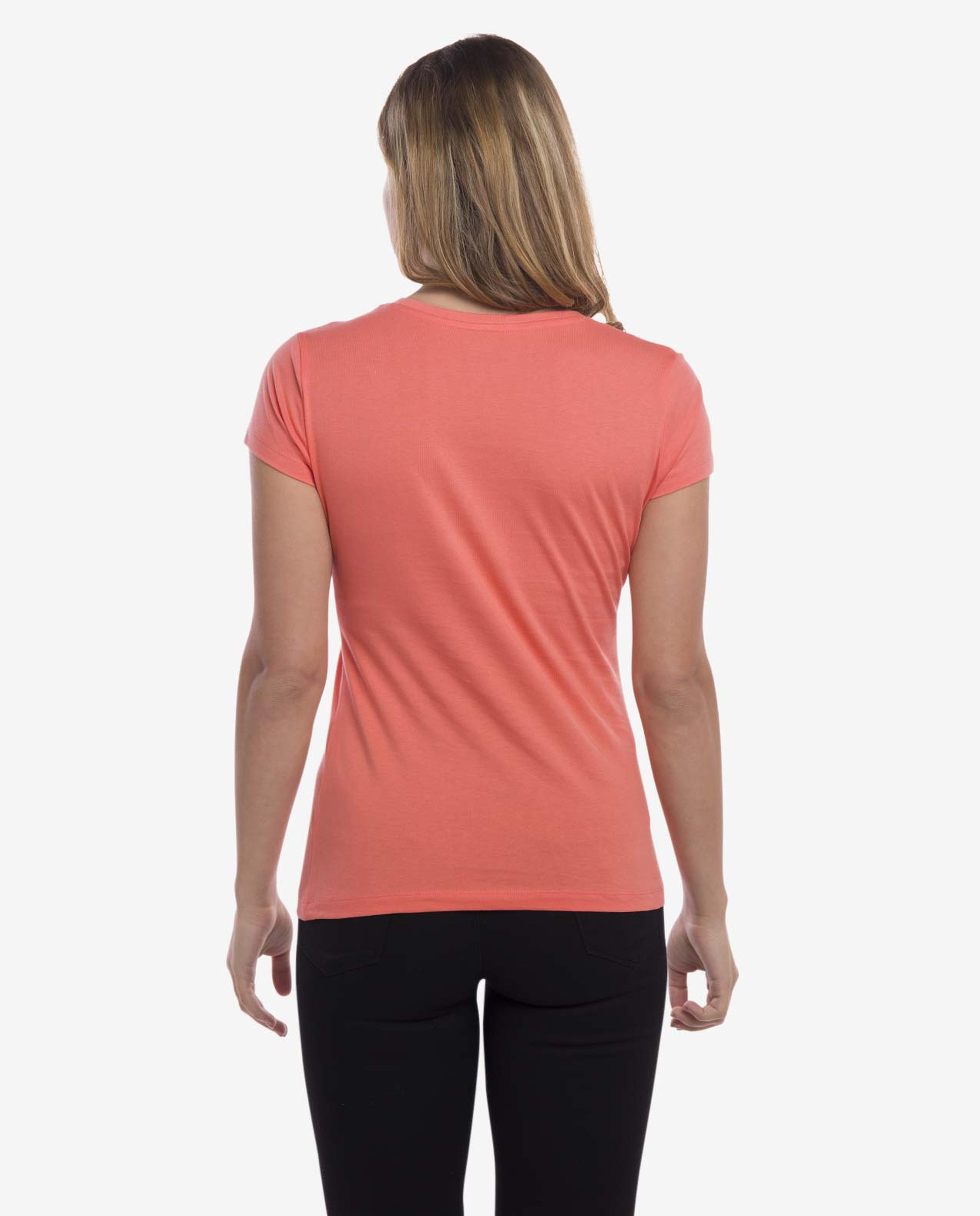 Coral V-Neck T-Shirt
