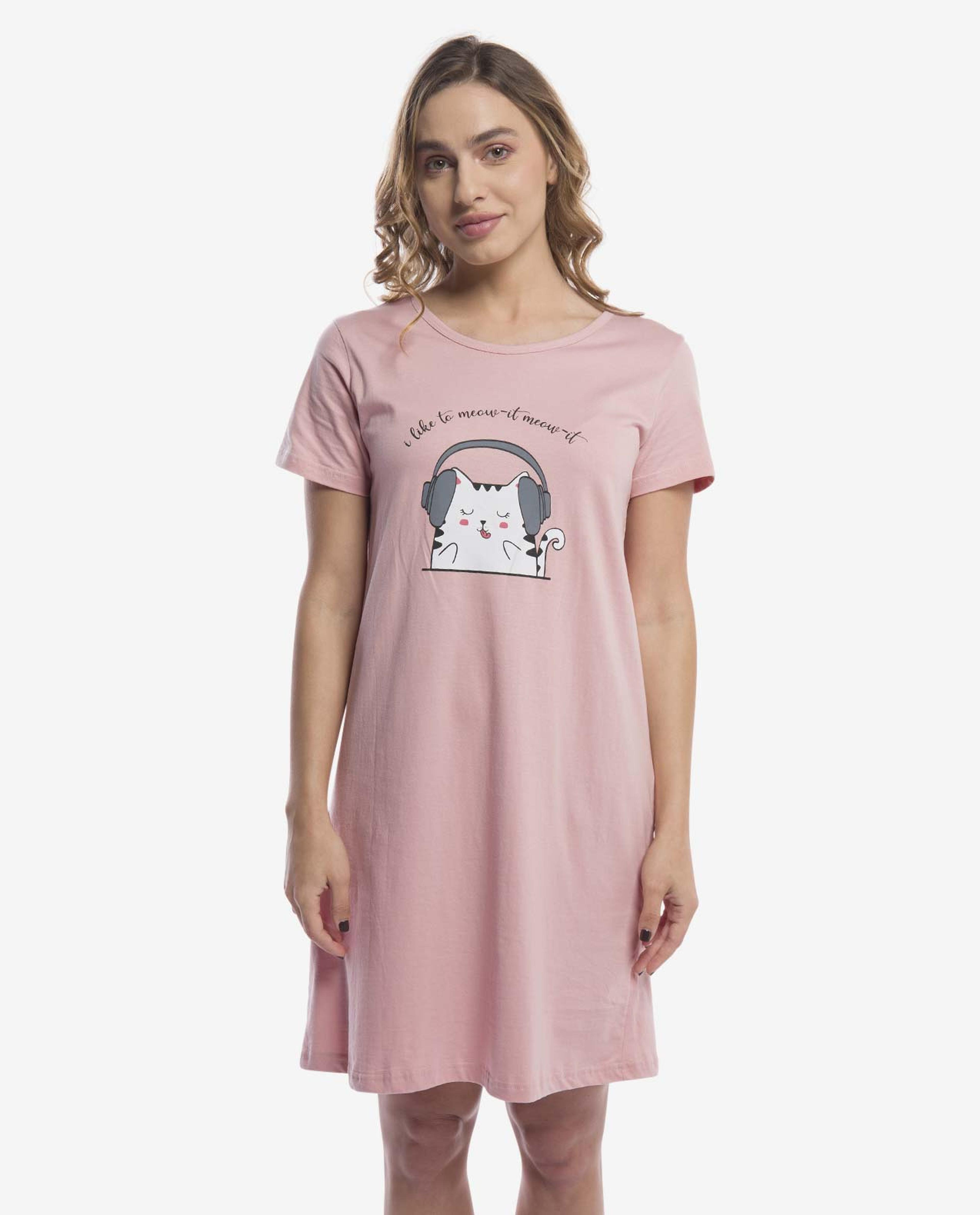 Dusty Pink Cotton Nightgown