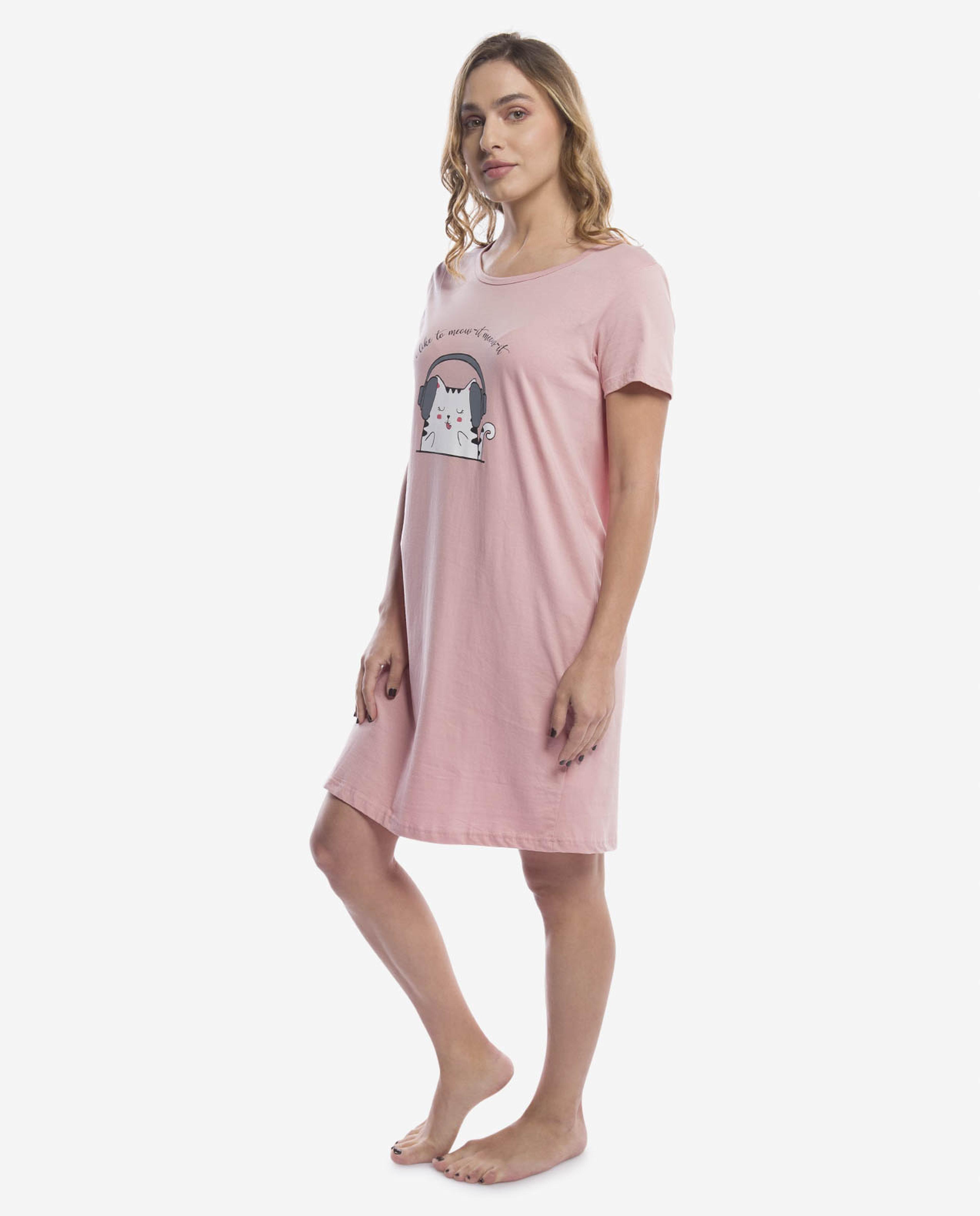 Dusty Pink Cotton Nightgown