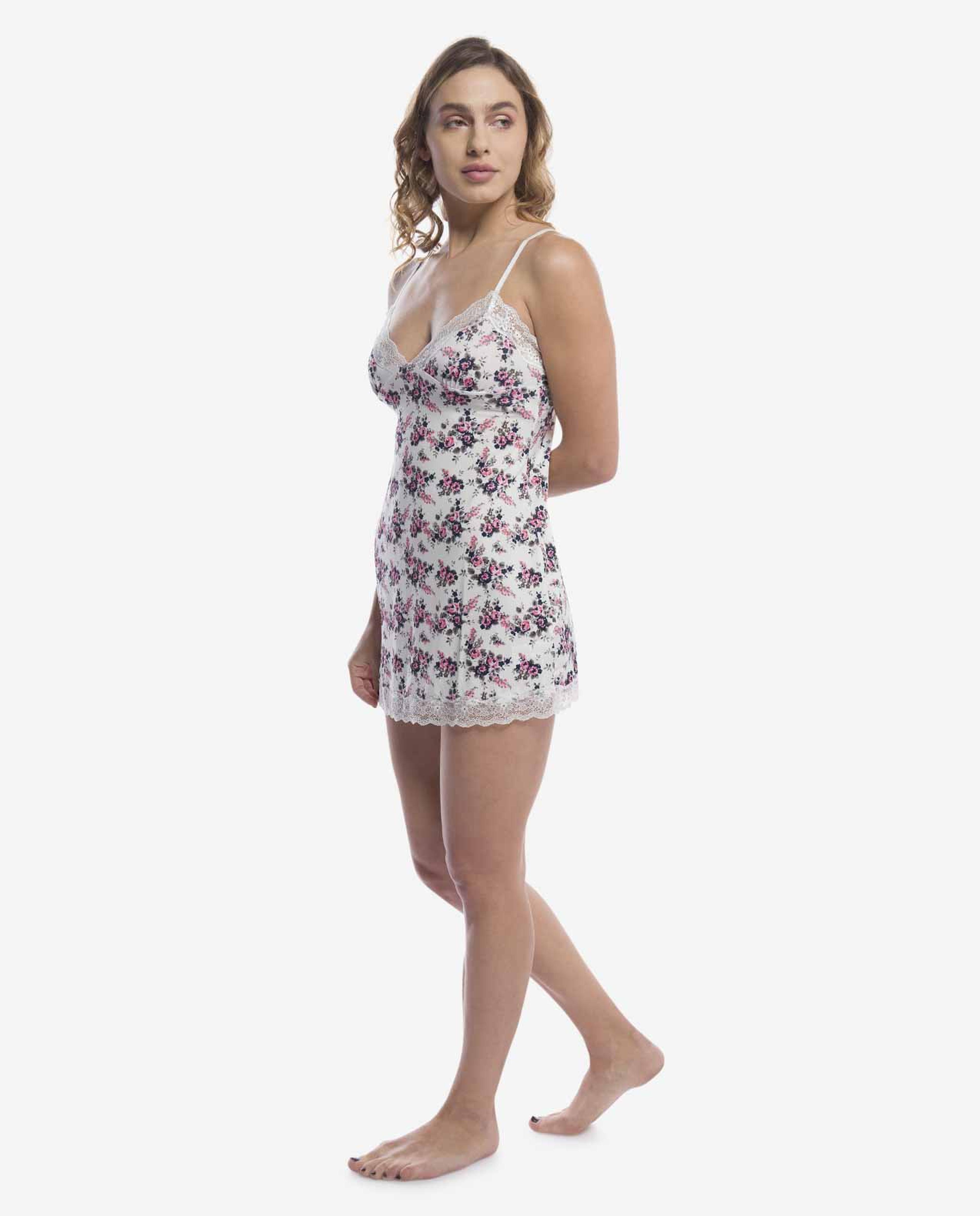 Ivory Floral Babydoll Nightgown
