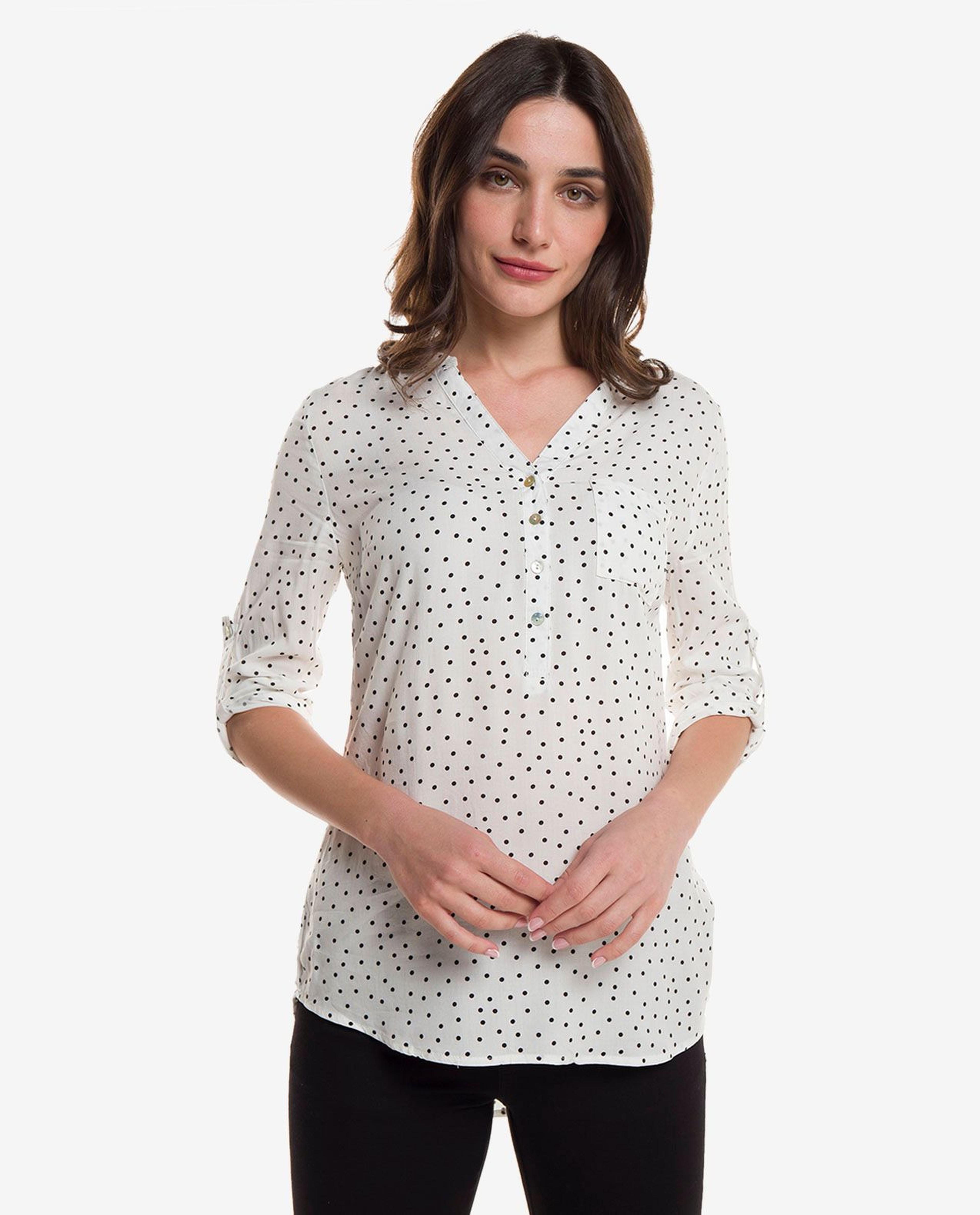 Ivory Polka Dot Blouse