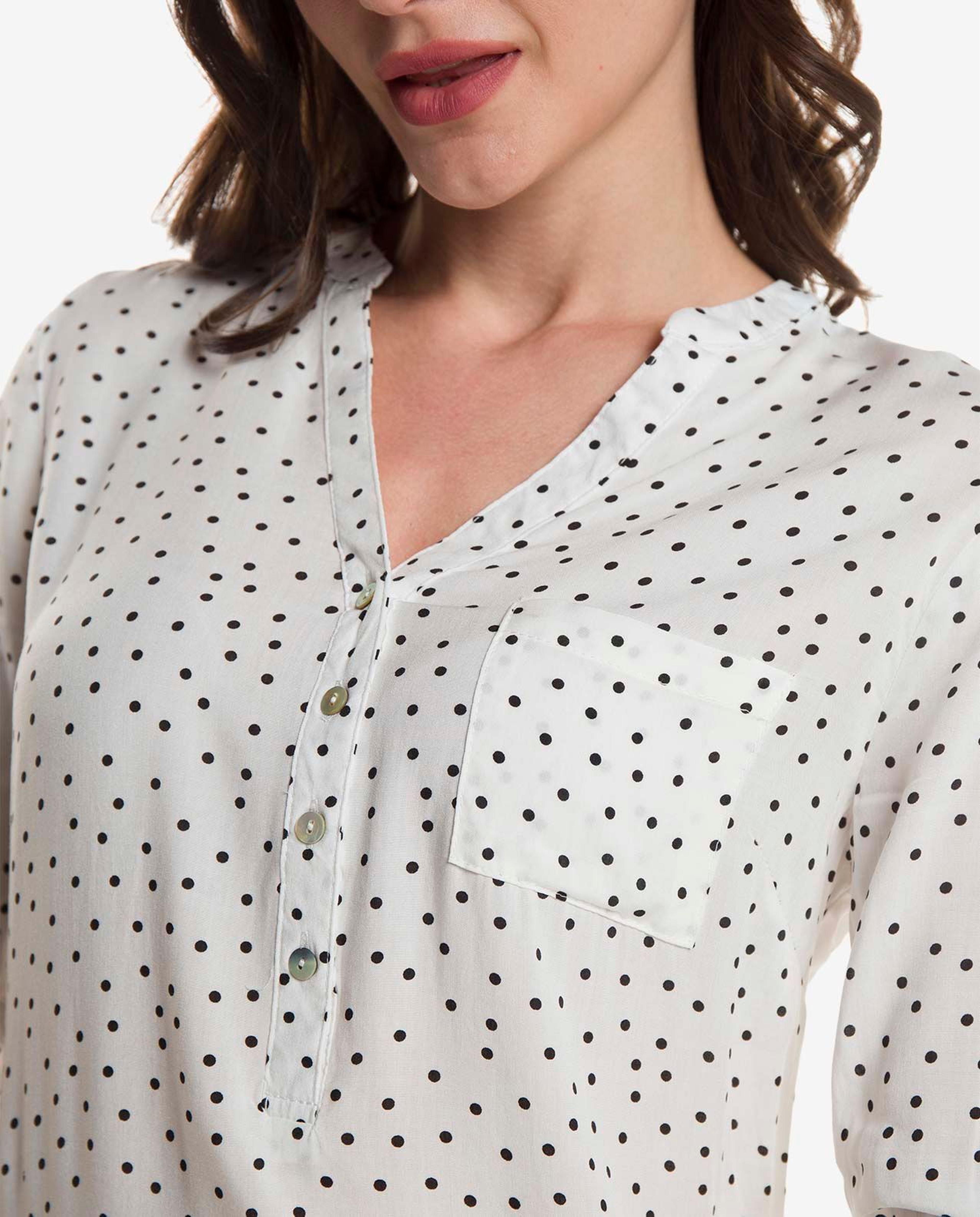 Ivory Polka Dot Blouse