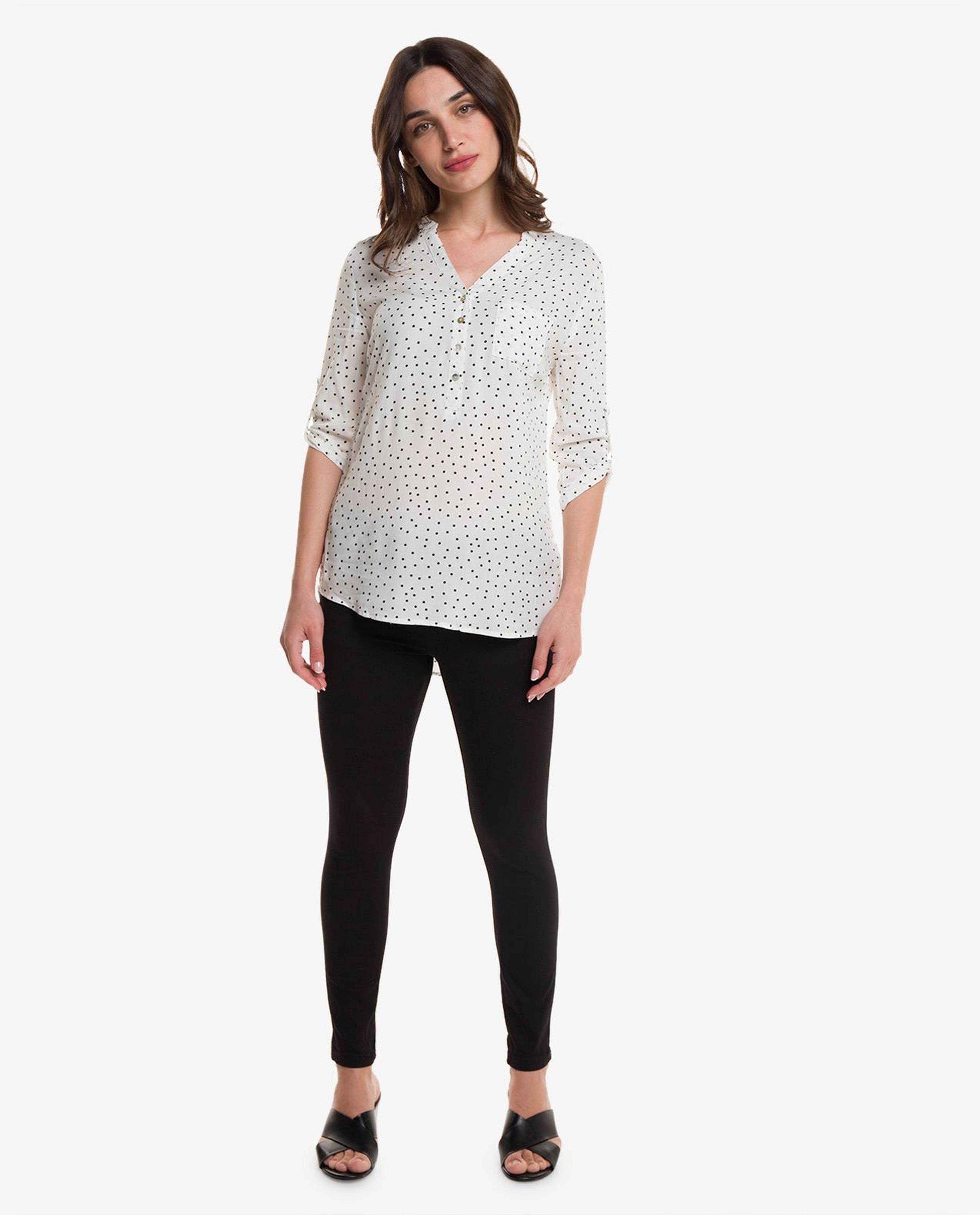 Ivory Polka Dot Blouse