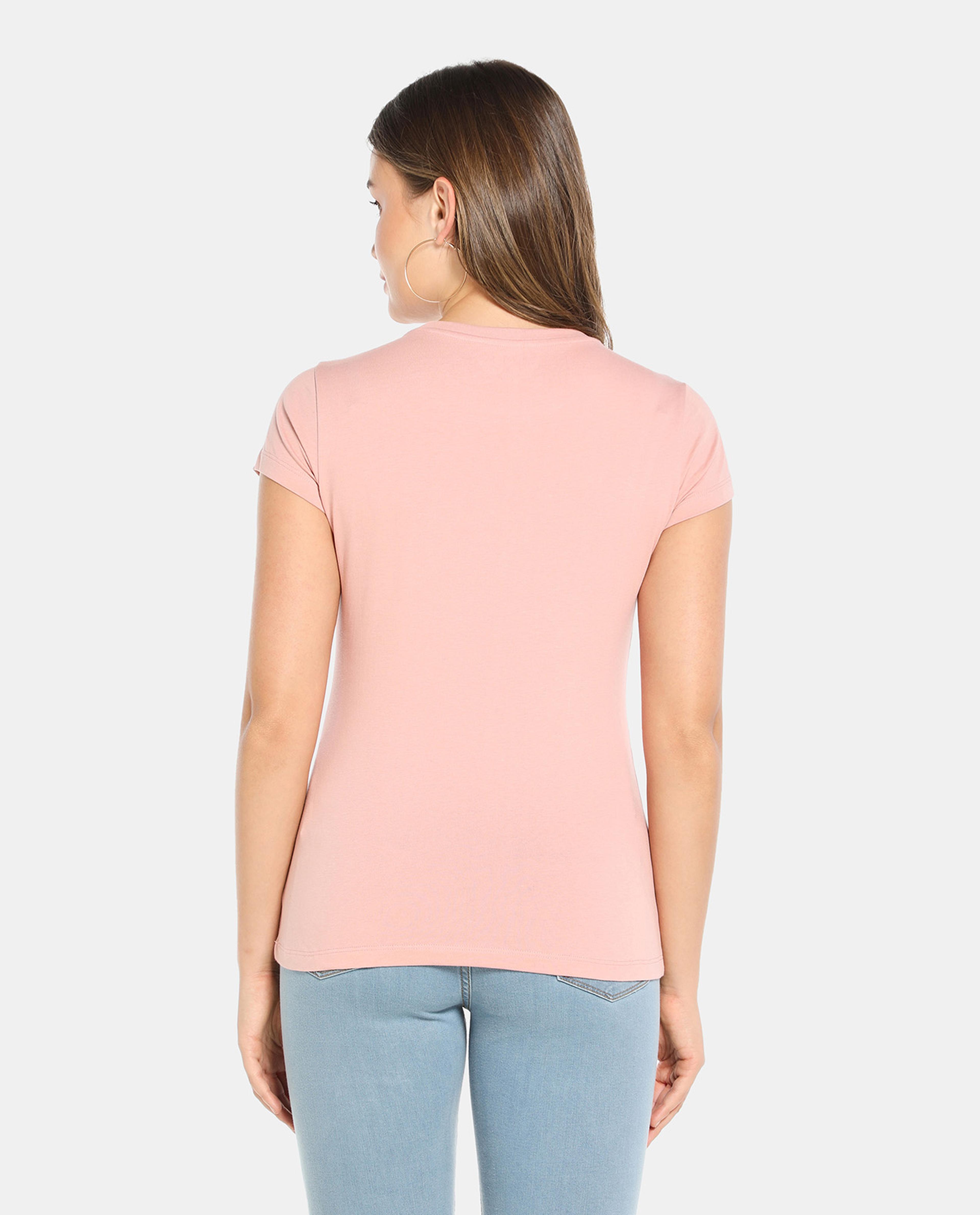 Pink Cotton Graphic Tee
