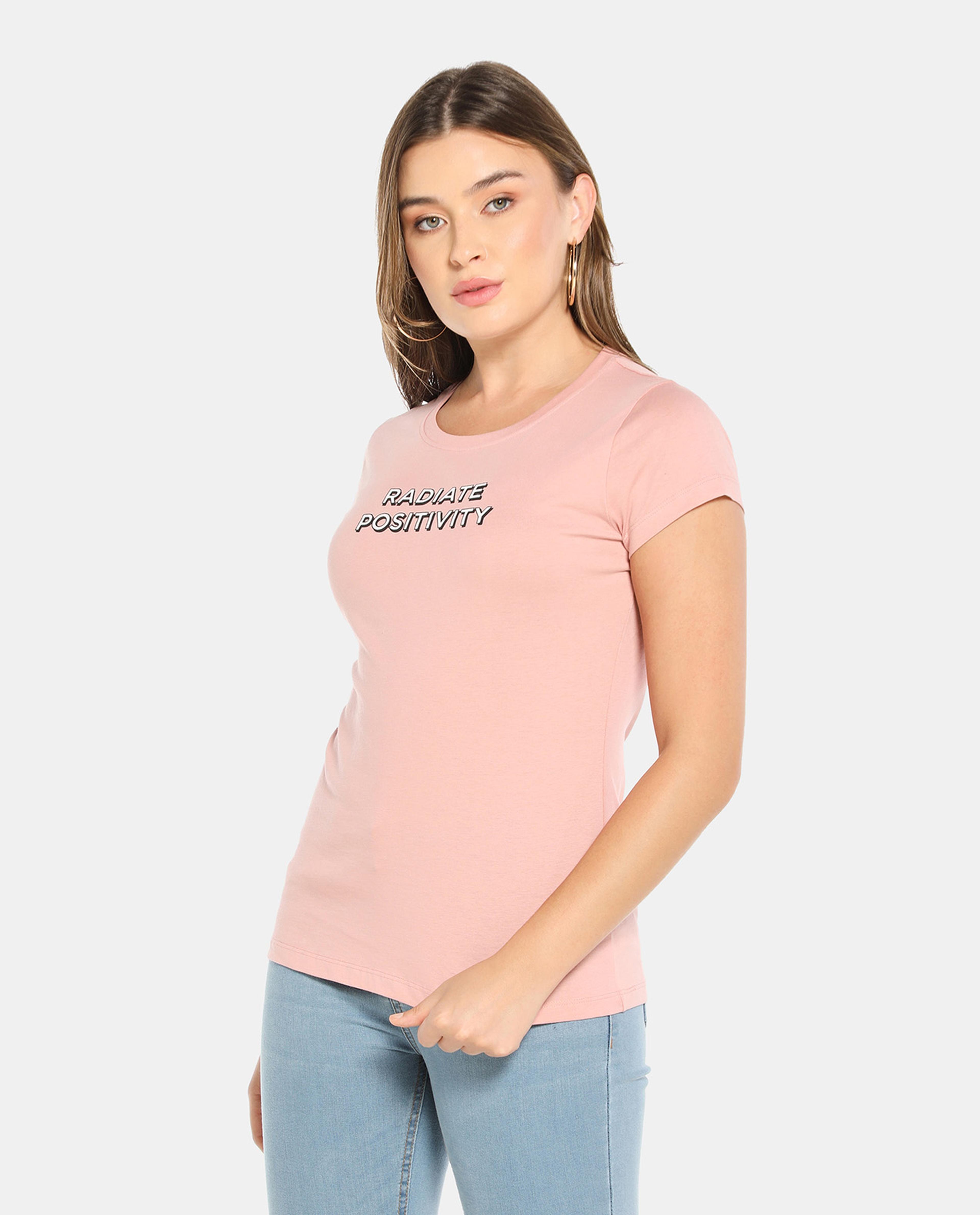 Pink Cotton Graphic Tee