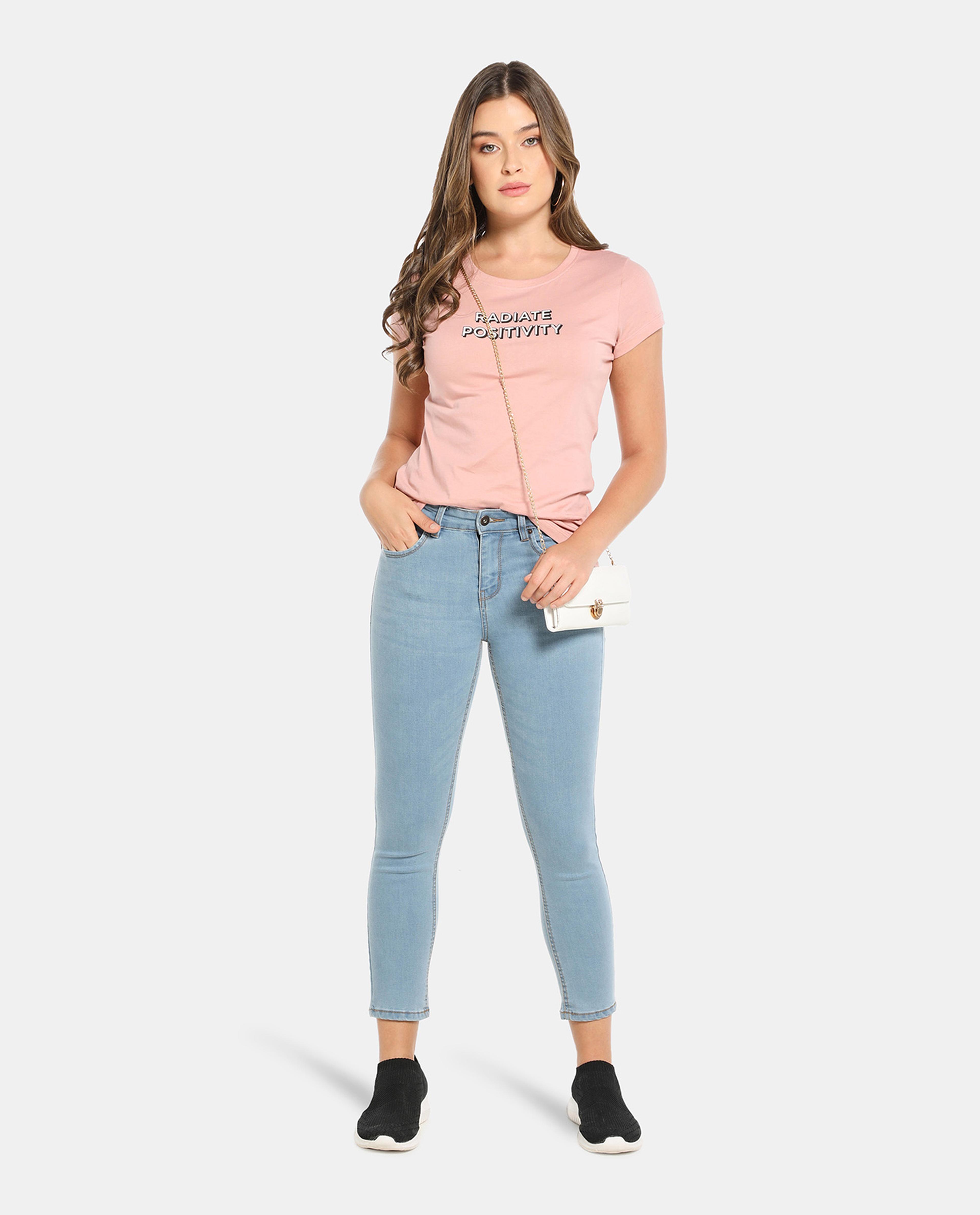 Pink Cotton Graphic Tee
