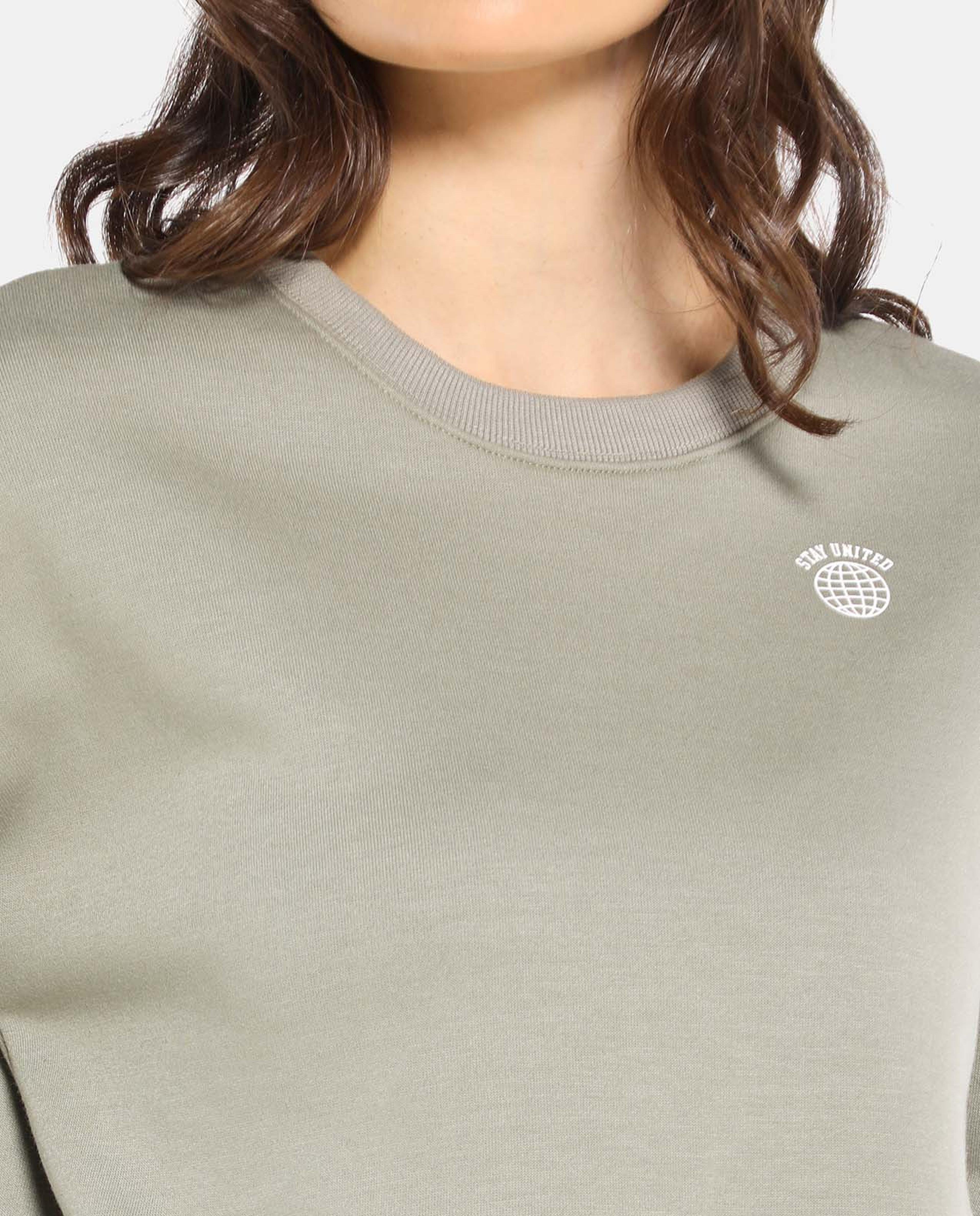 Green Polyester Sweater Top