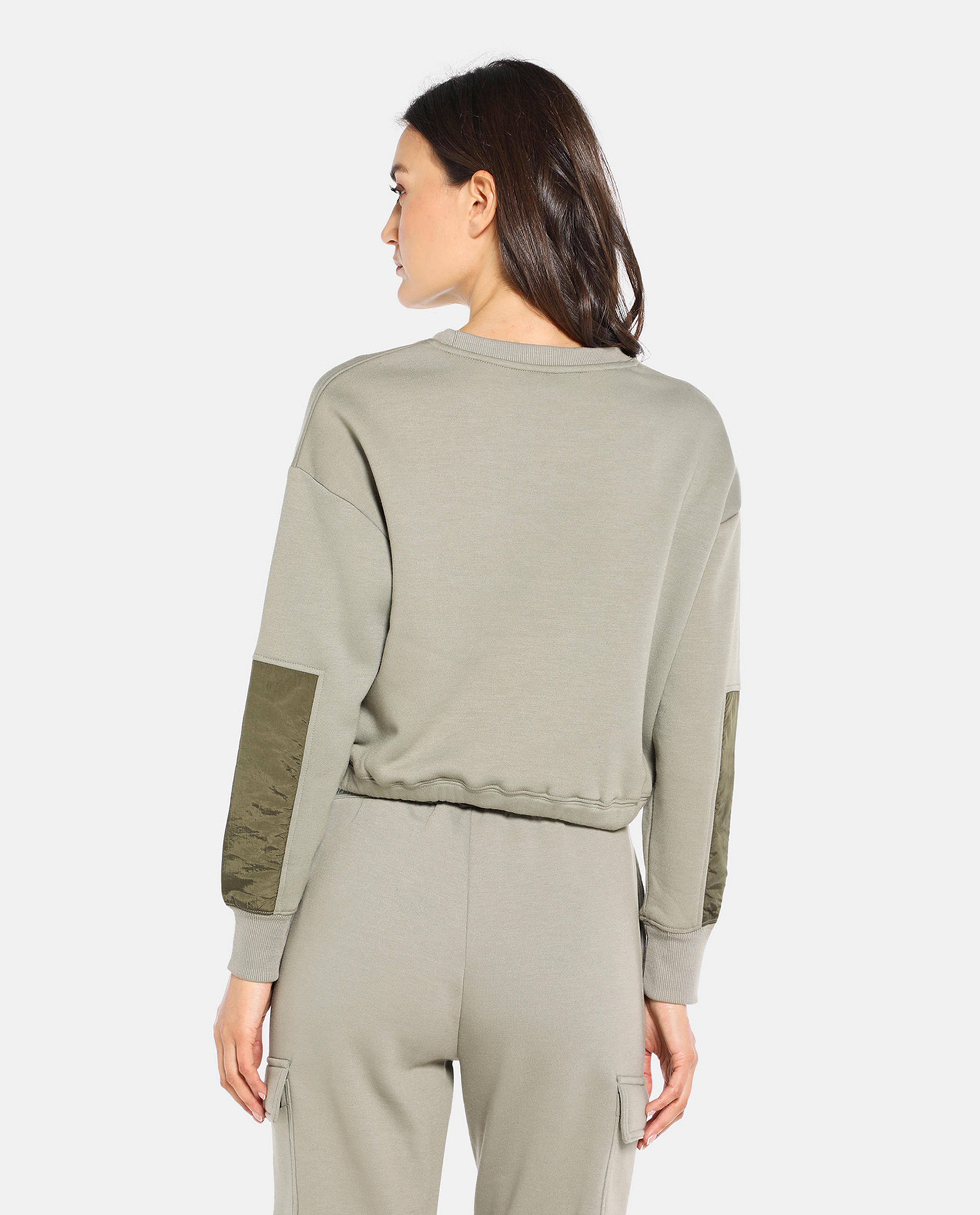 Green Polyester Sweater Top