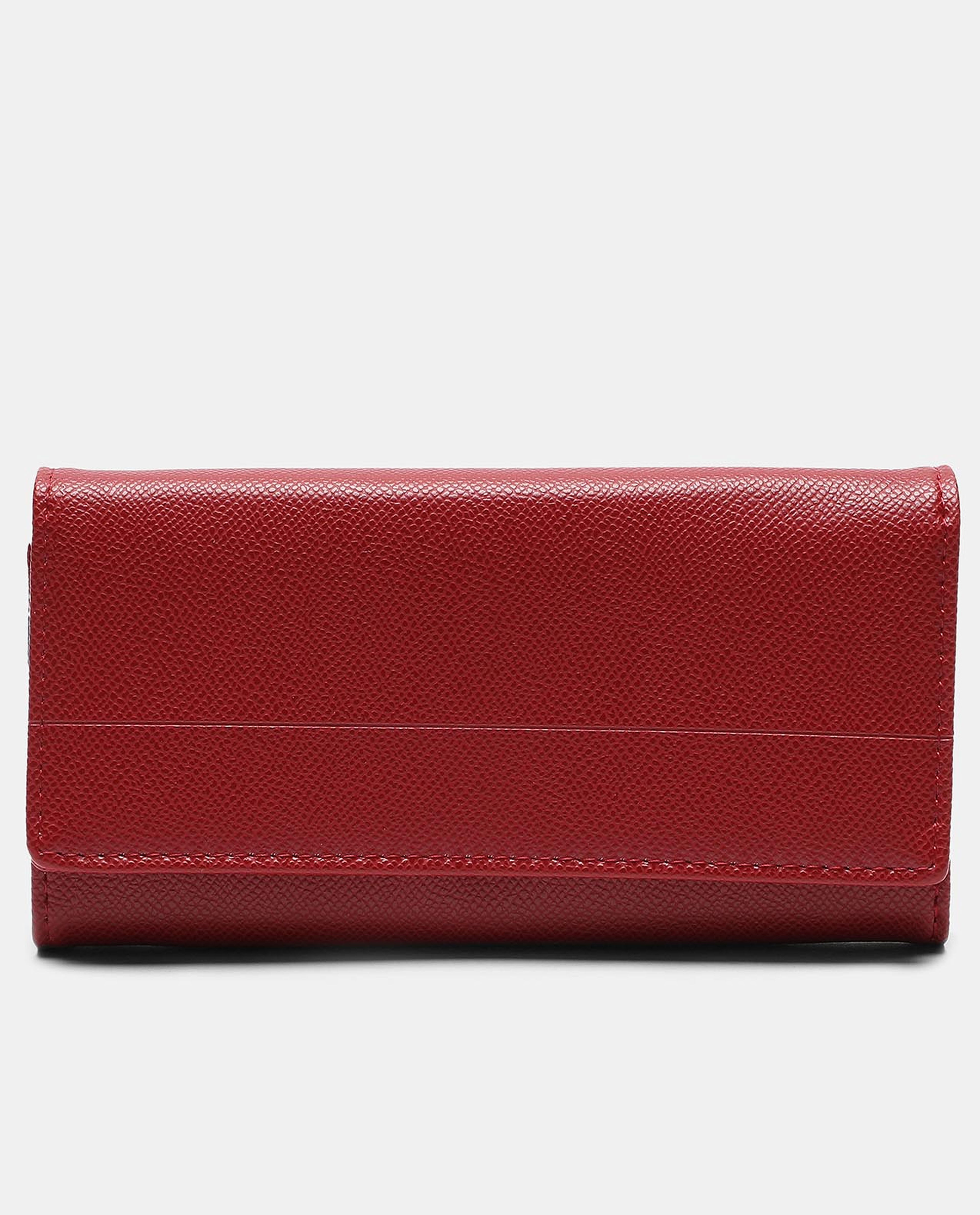 Red Solid Design Big Wallet