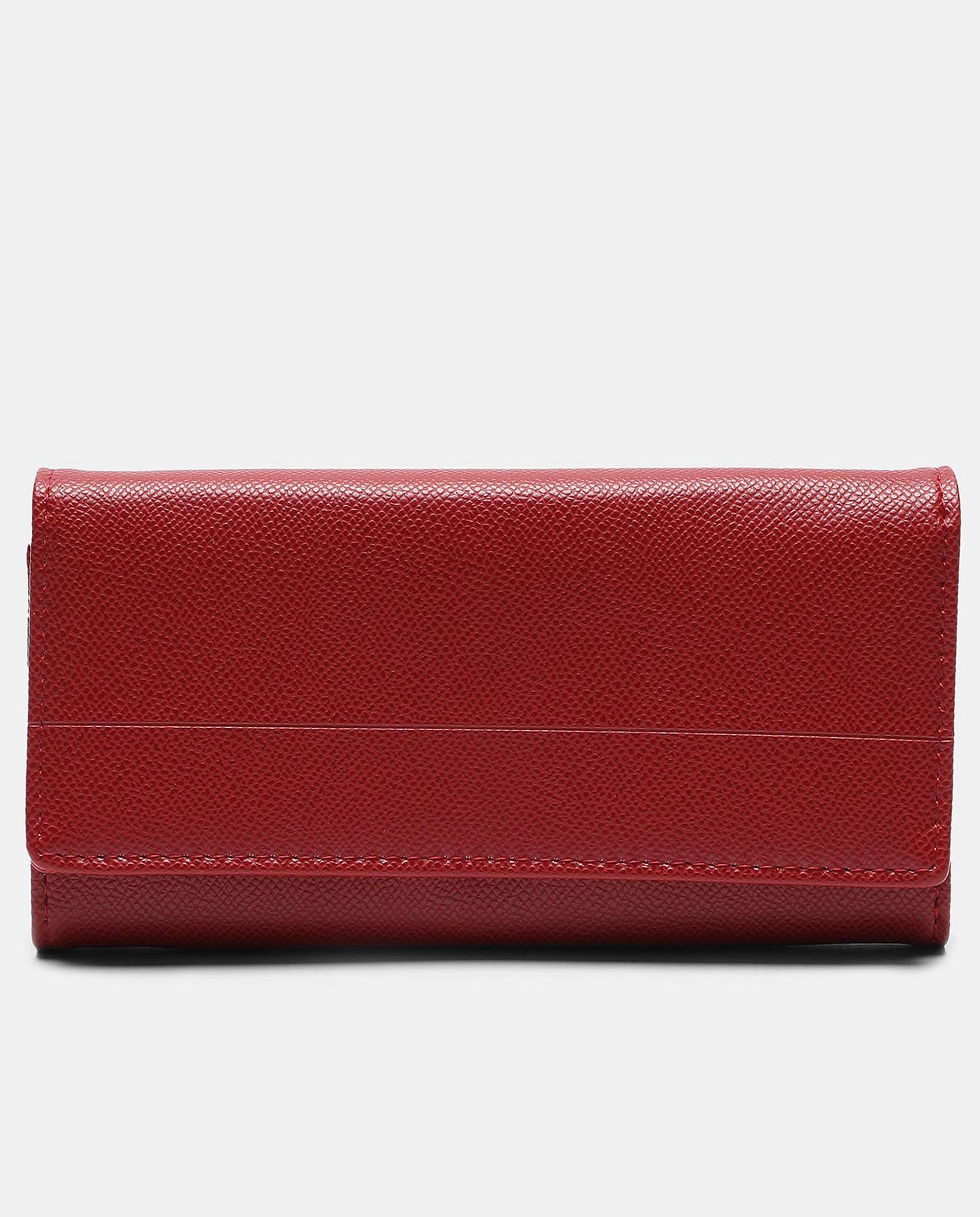 Red Solid Design Big Wallet