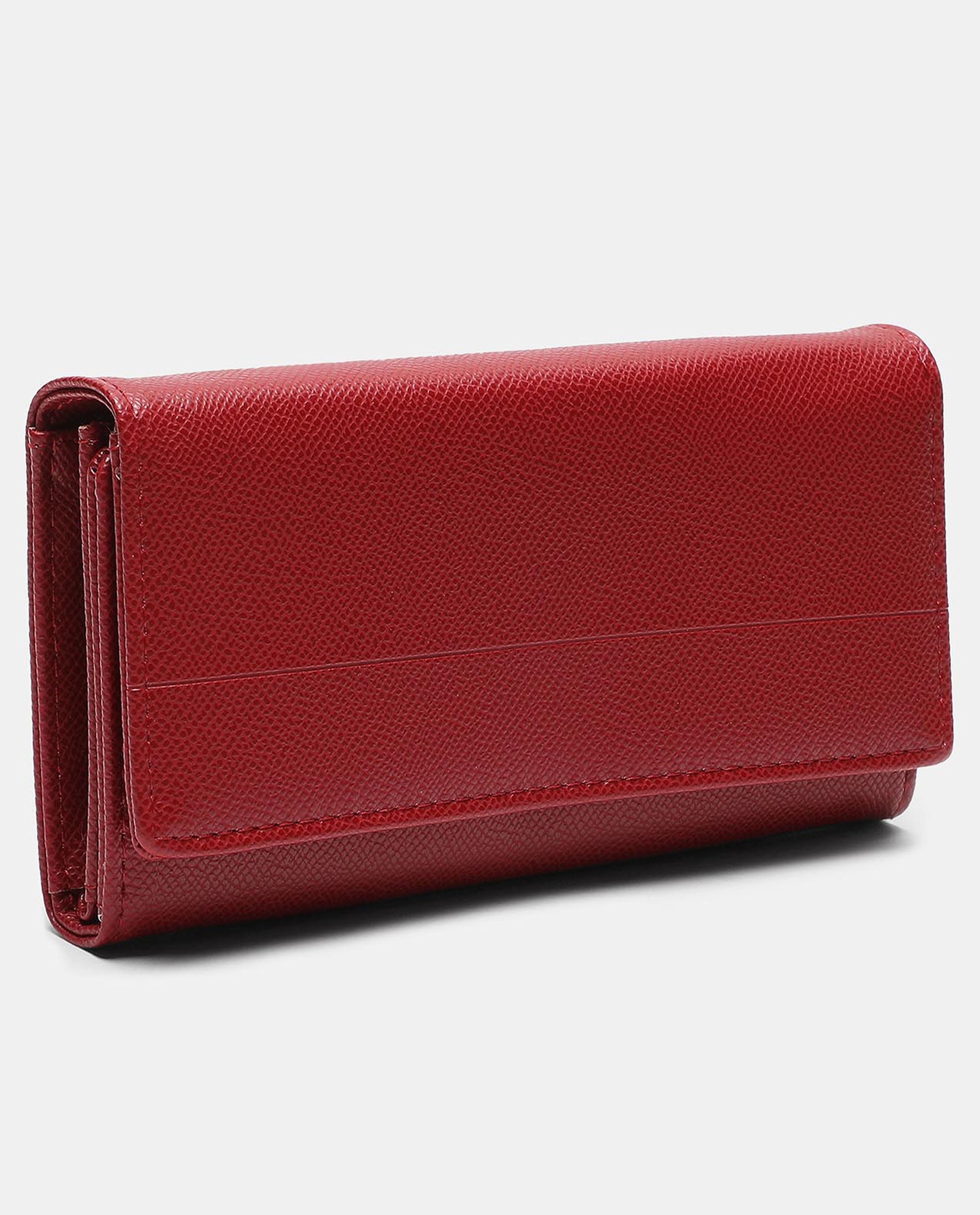 Red Solid Design Big Wallet