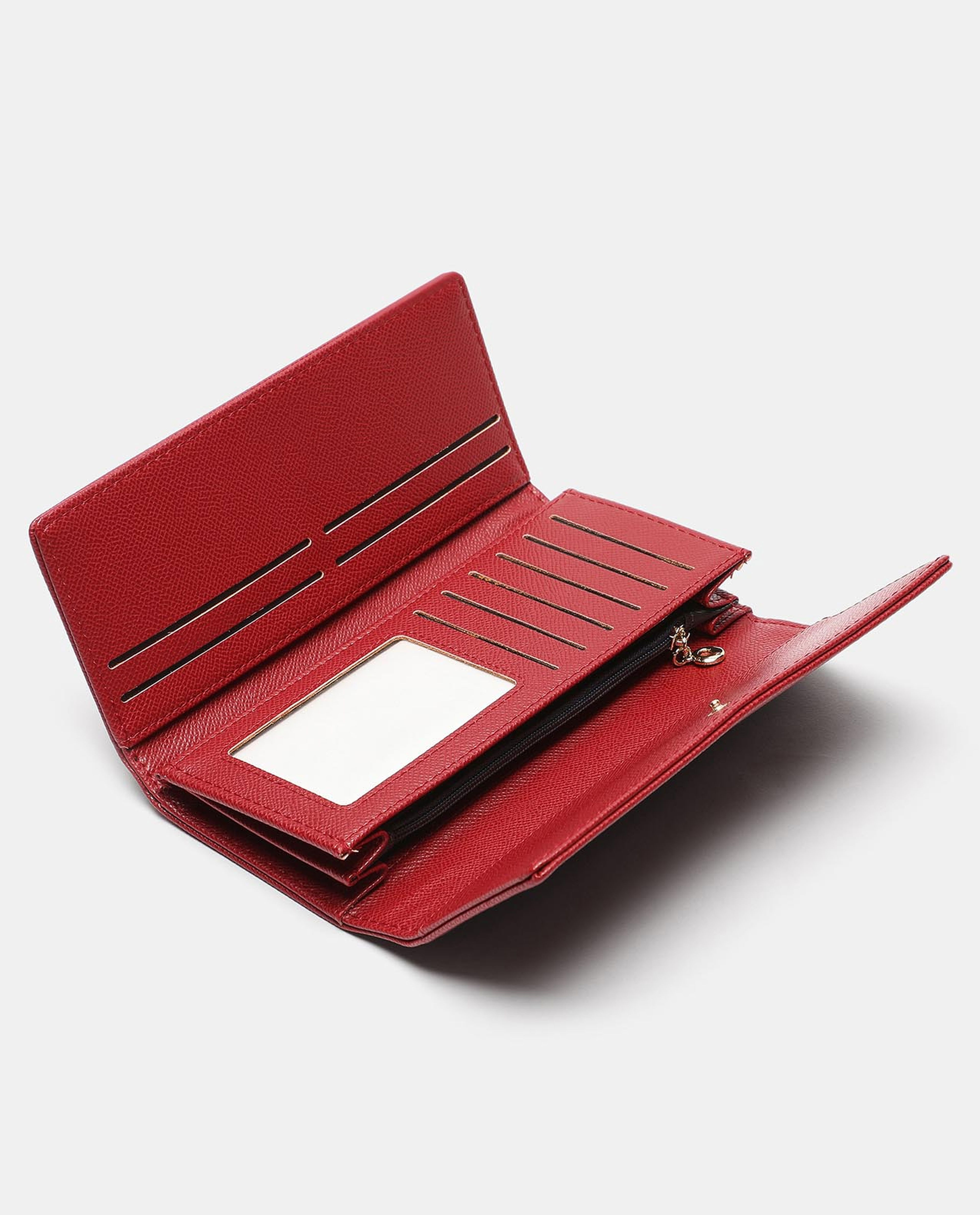 Red Solid Design Big Wallet