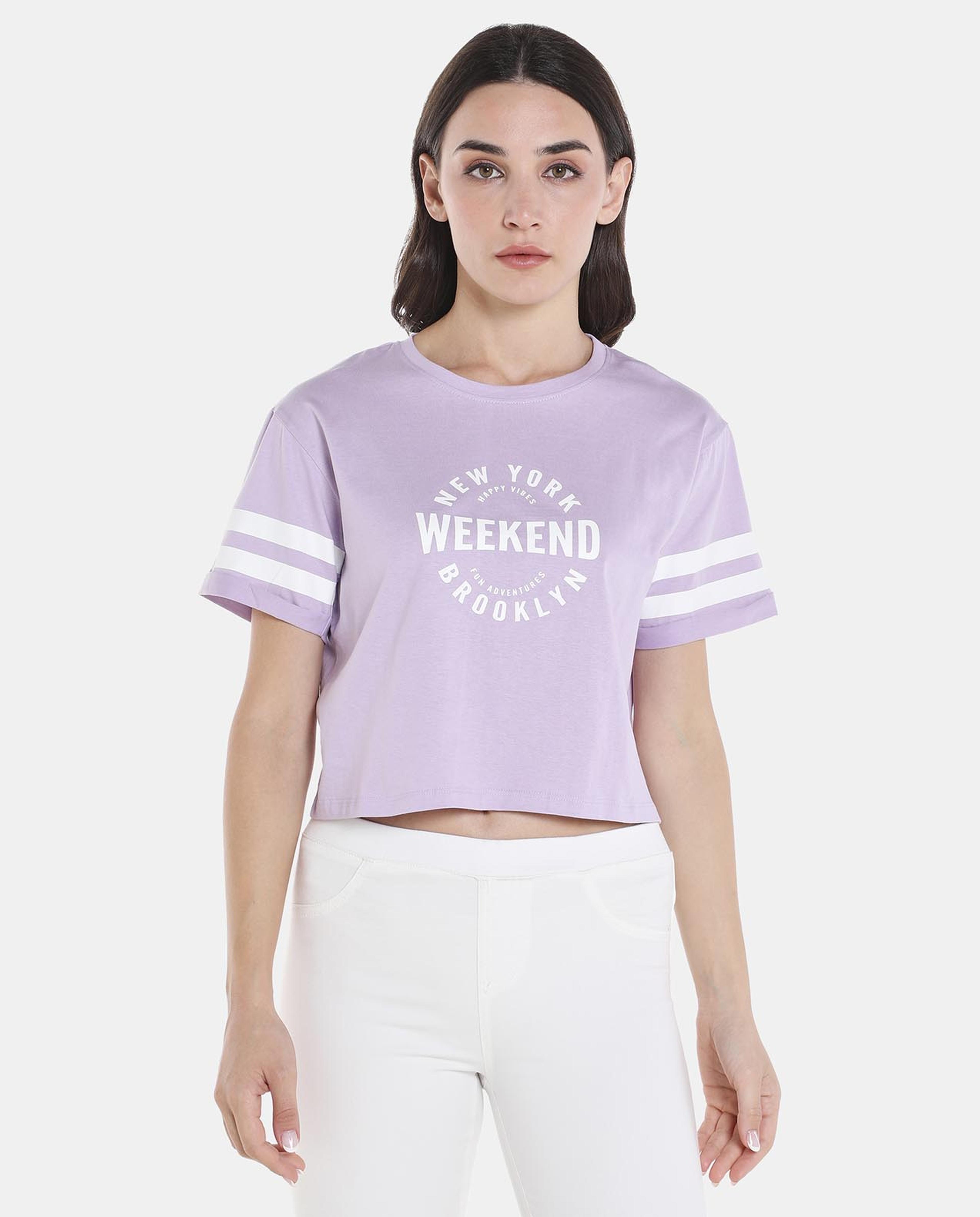 Purple Cropped Tee