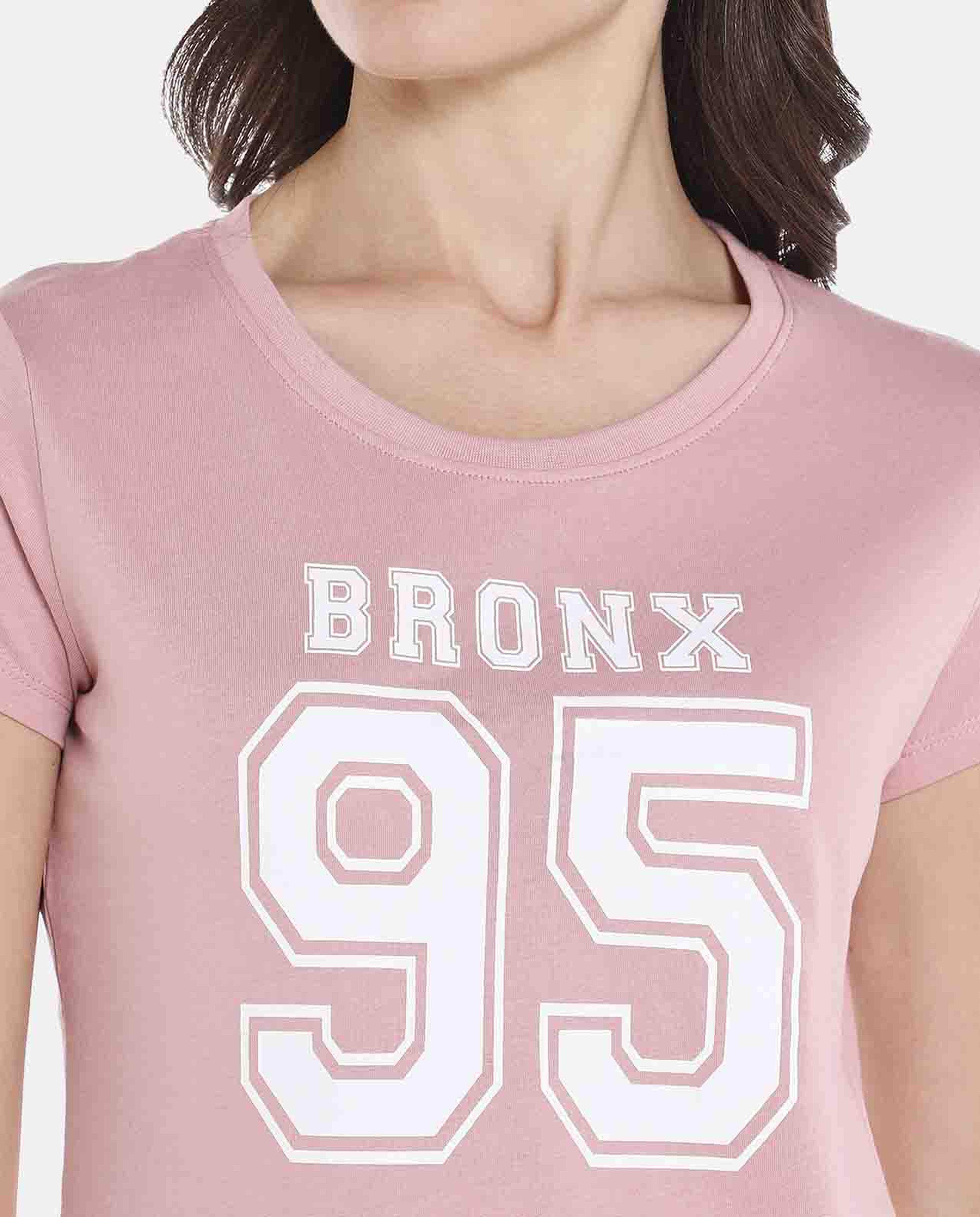 Pink Graphic Print  Tee