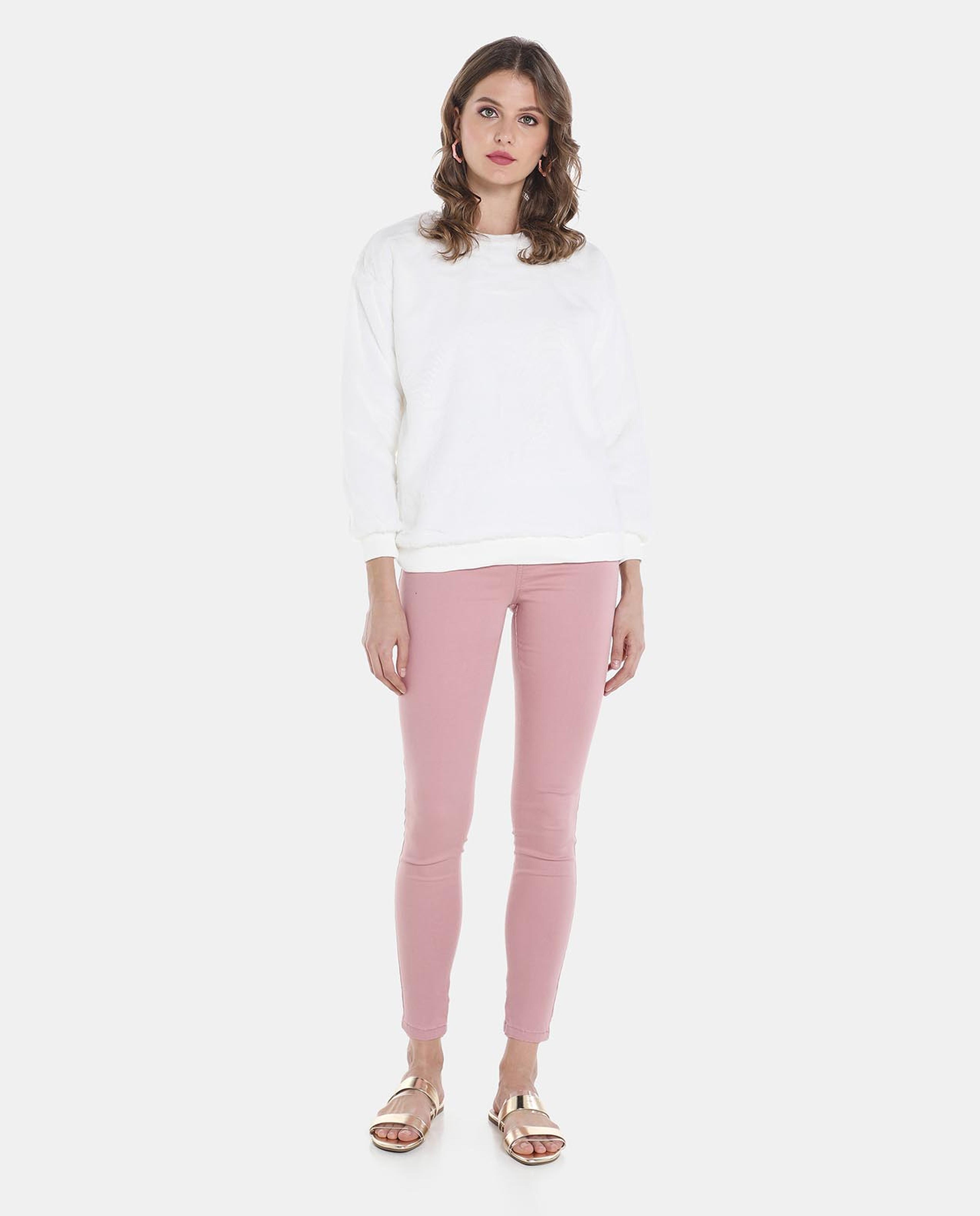 Pink Pull On Jeggings